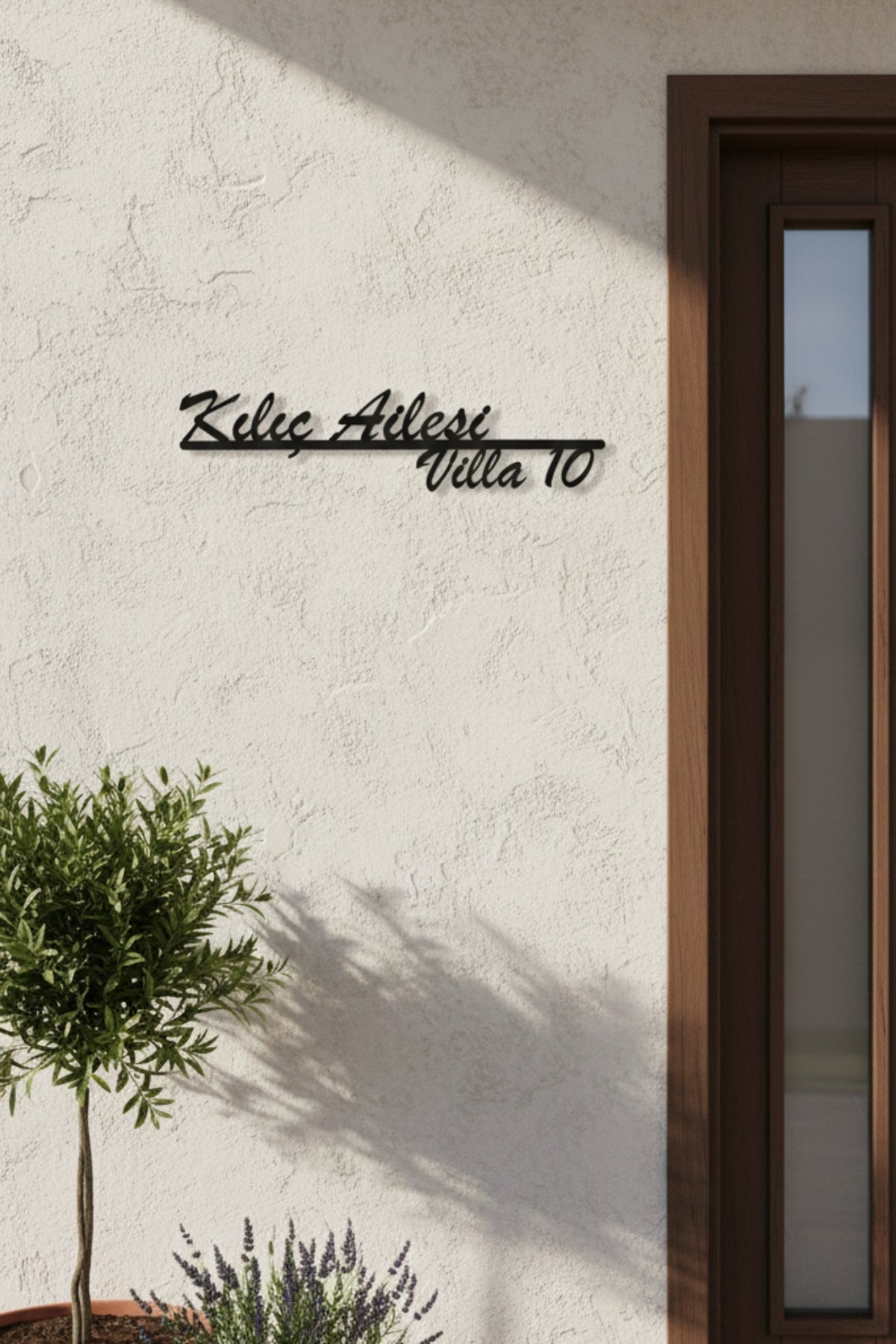 Kişiye Özel Modern Metal Villa İsimliği Ev ve Kapı Numarası Tabelası