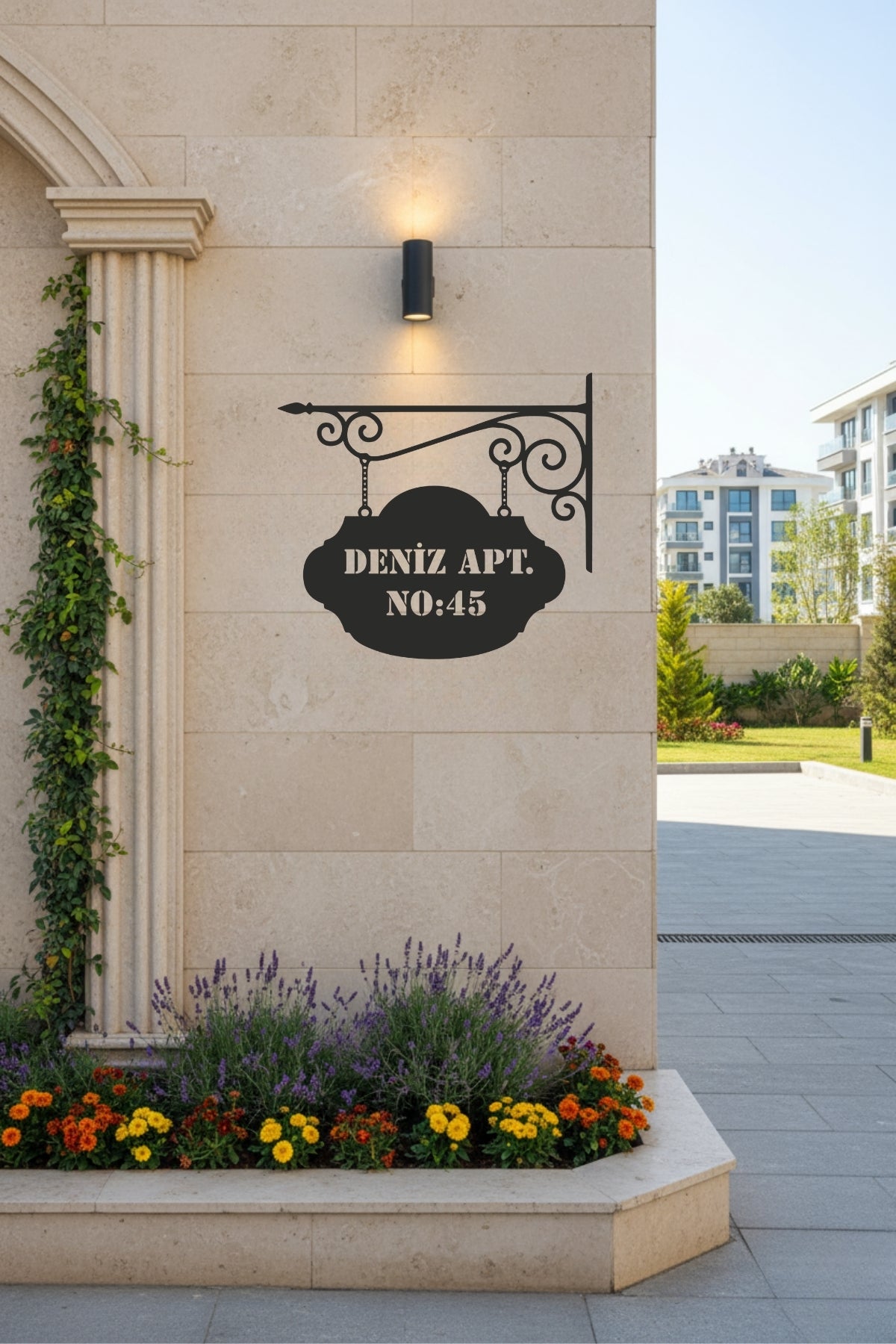 Özel Tasarım Metal Dış Cephe İsimlik – Kişiye Özel Bina Numarası Tabelası