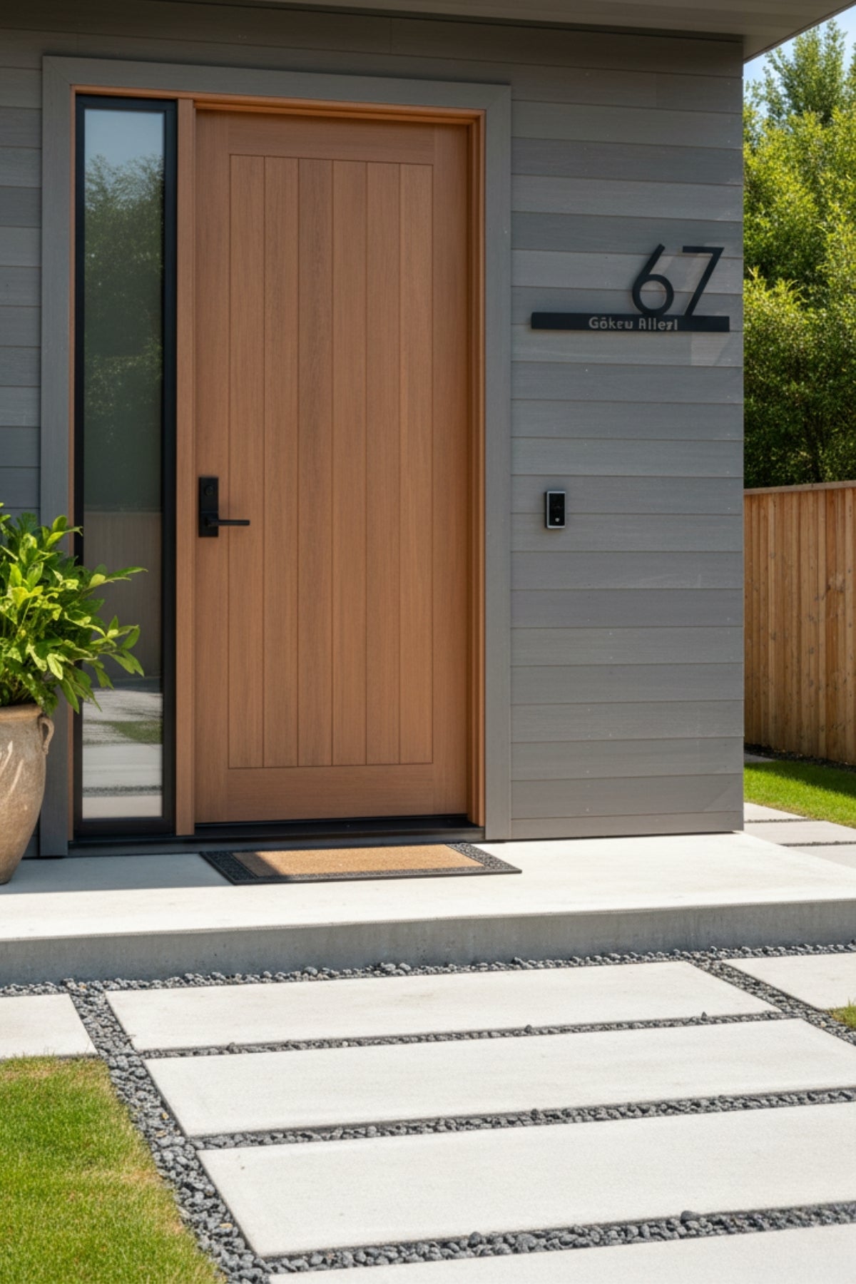 Metal Tasarım Kişiye Özel Kapı Numarası ve Aile İsmi Tabelası