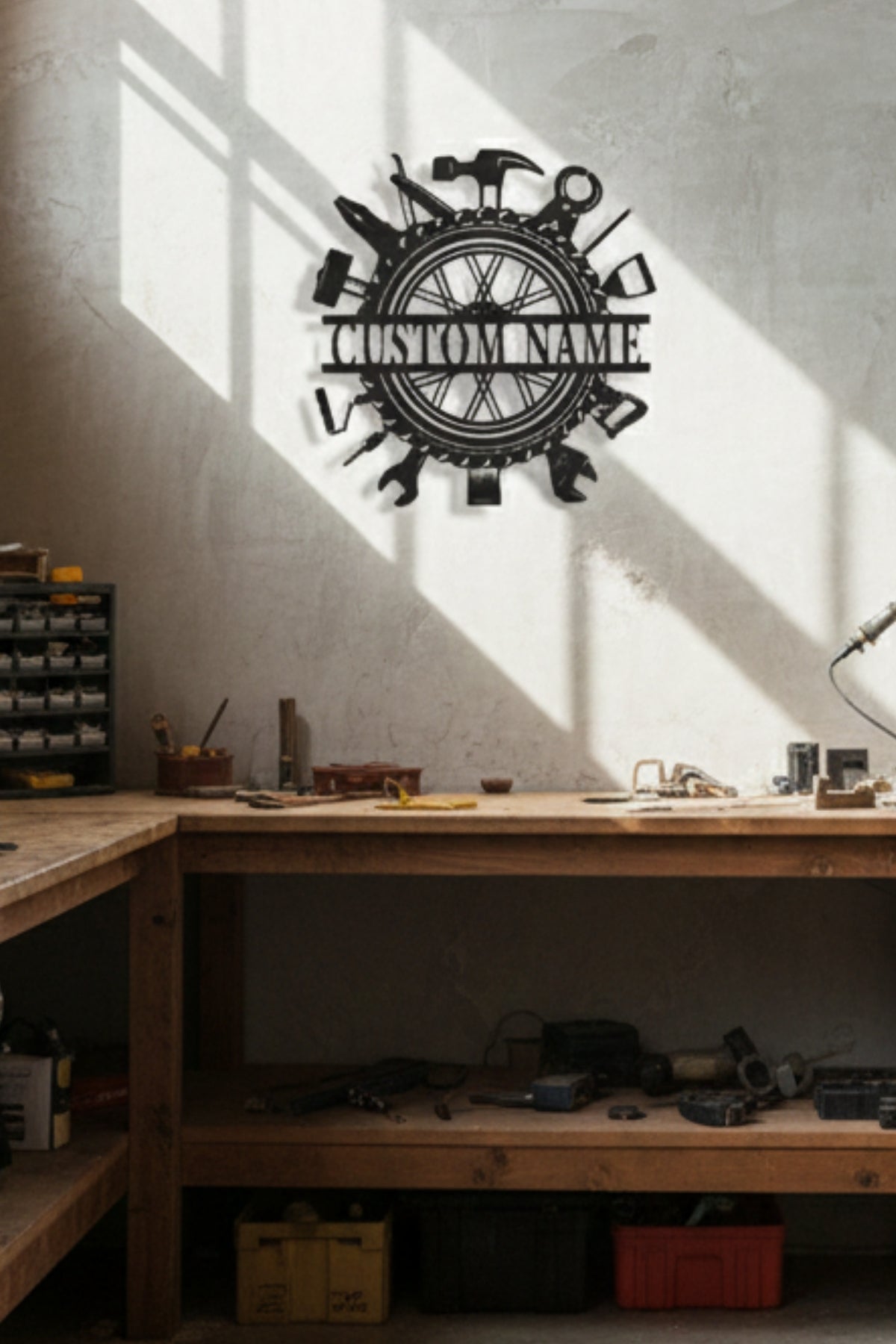 Kişiye Özel Metal Tamirhane Tabelası – Atölye ve Garaj Duvar Dekoru