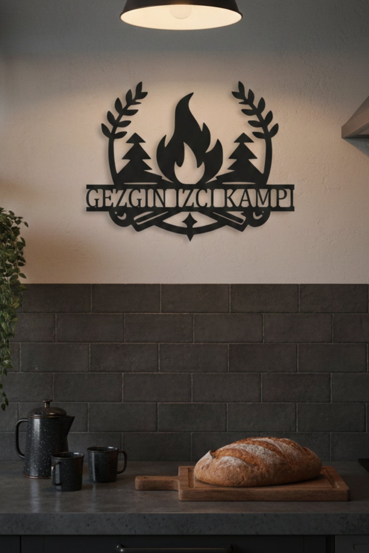 Kamp ve Doğa Temalı Kişiye Özel Metal Tabela