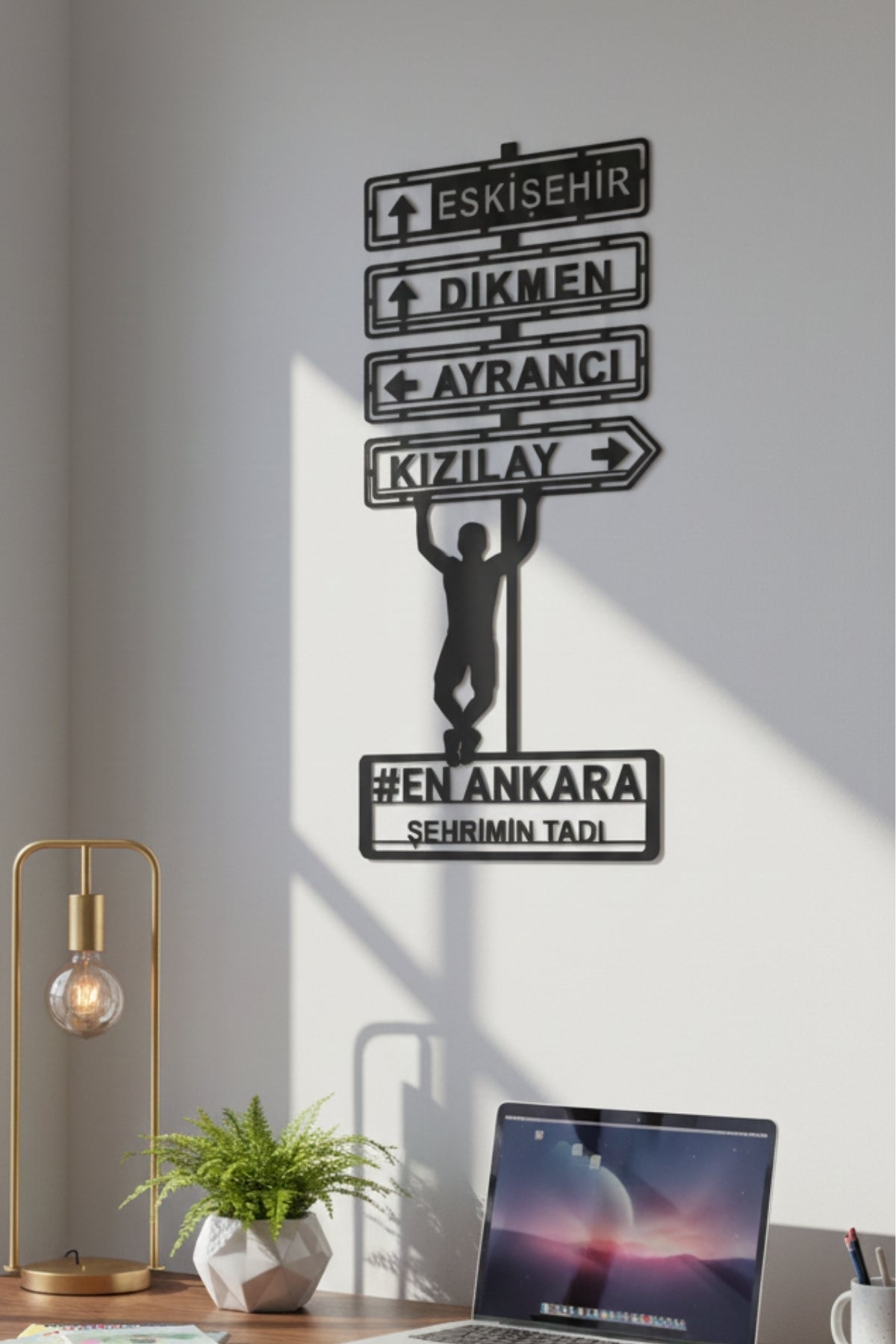 Dekoratif Ankara Sokak ve Semt Tabelası Kişiselleştirilebilir Yön Tabelası