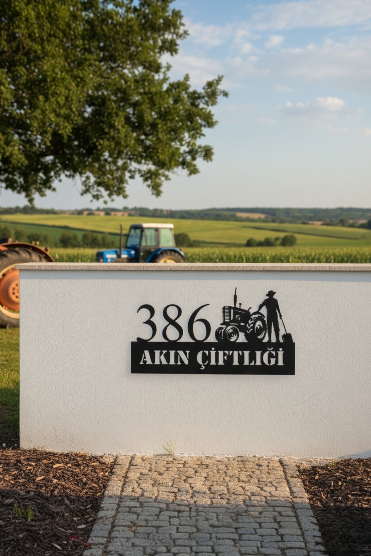 Kişiye Özel İsimli ve Çiftlik Tabelası Bağ Evi İsimliği