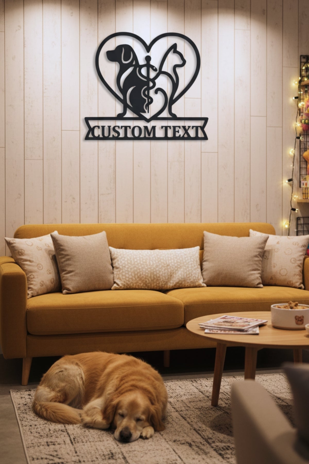 Kişiye Özel İsimli Veteriner Hekim Metal Duvar Tablosu