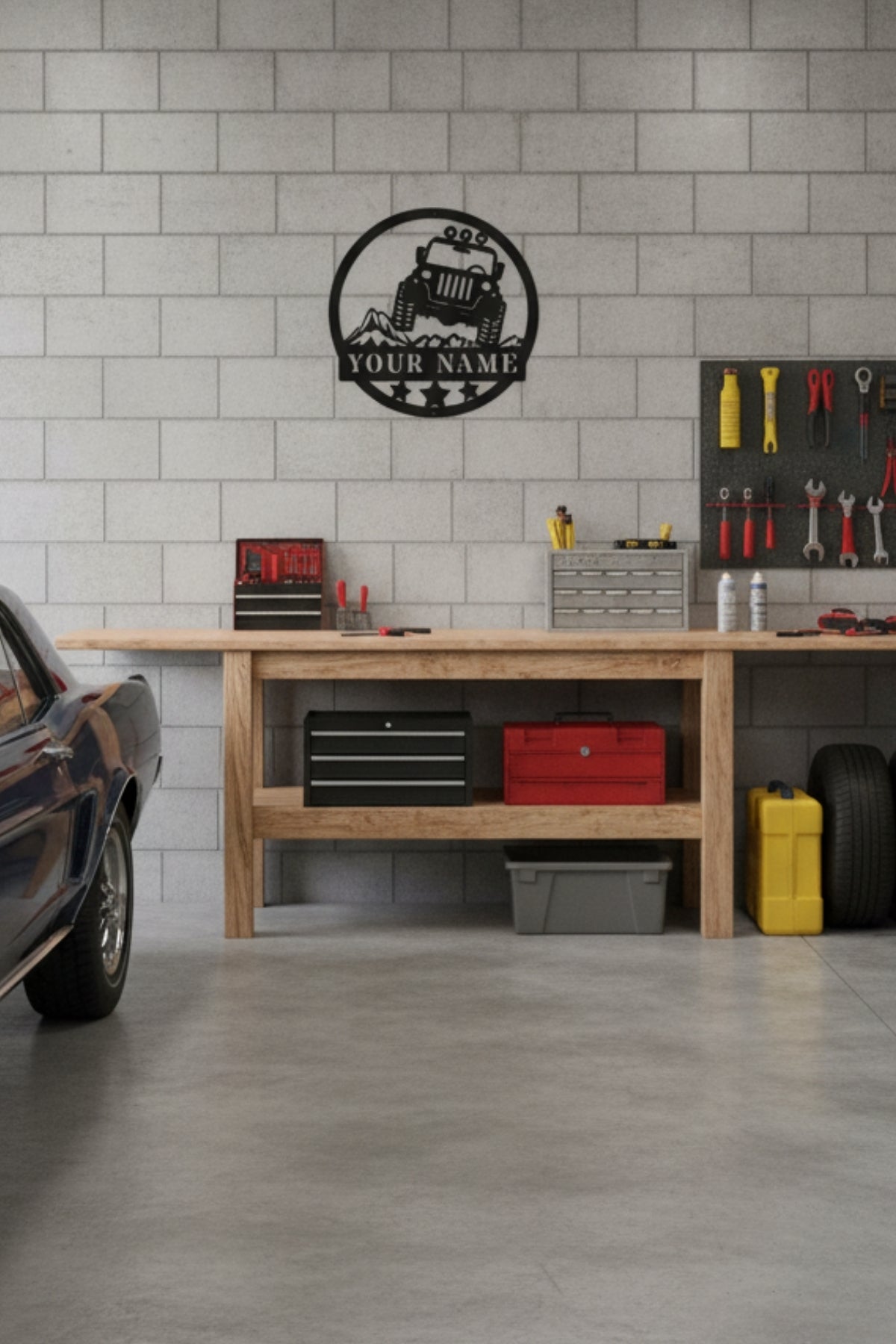 Kişiye Özel İsimli Off-Road Jeep Metal Duvar Tablosu – Arazi Tutkunlarına Özel