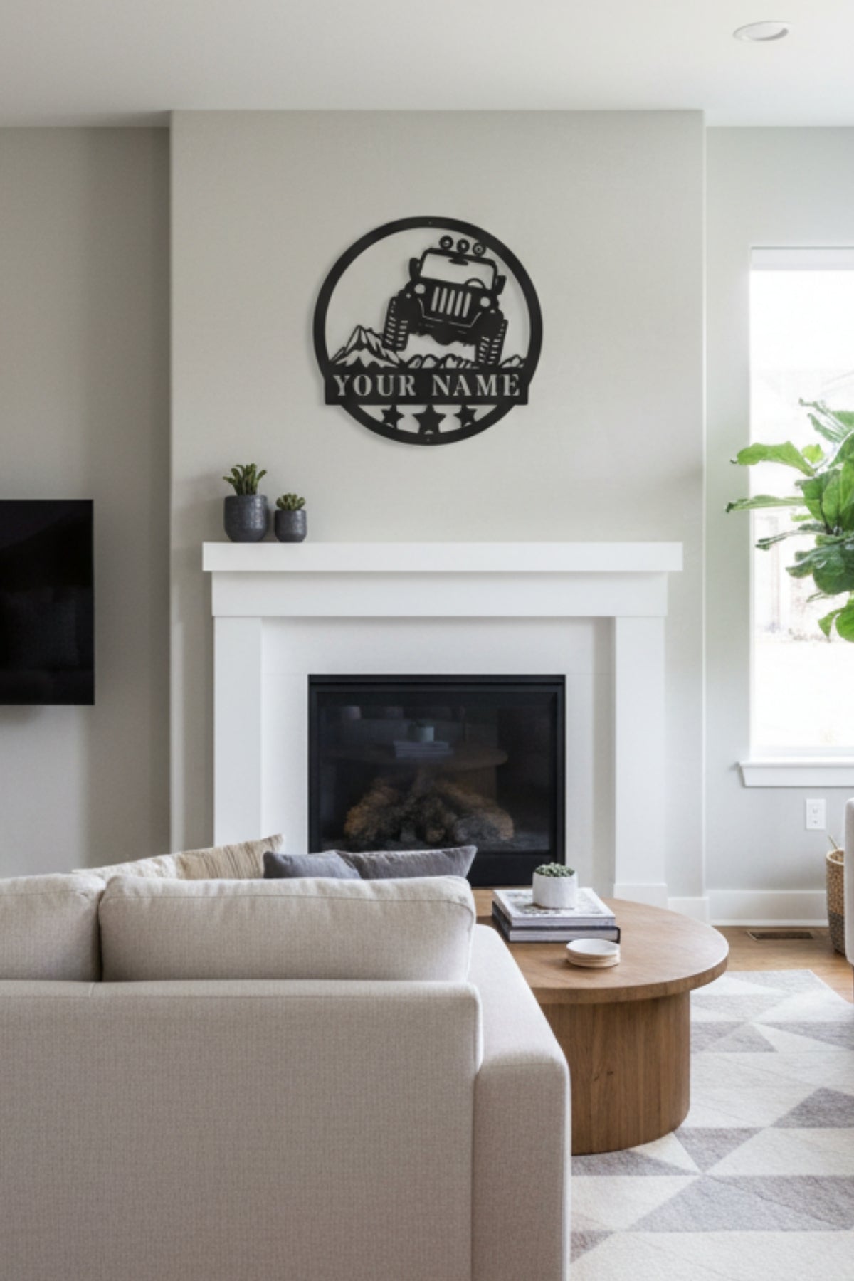 Kişiye Özel İsimli Off-Road Jeep Metal Duvar Tablosu – Arazi Tutkunlarına Özel