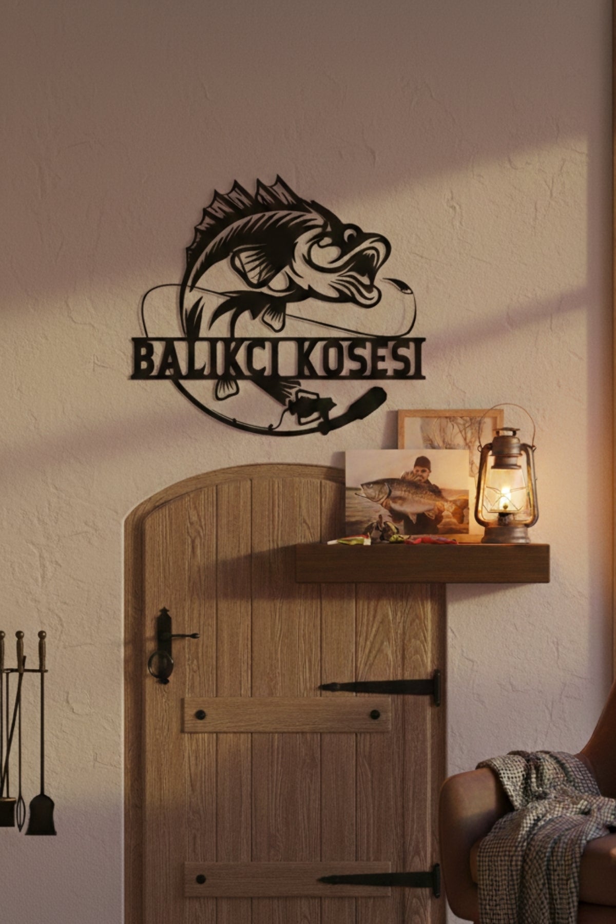 Kişiye Özel Lazer Kesim Metal Balıkçı Tabelası