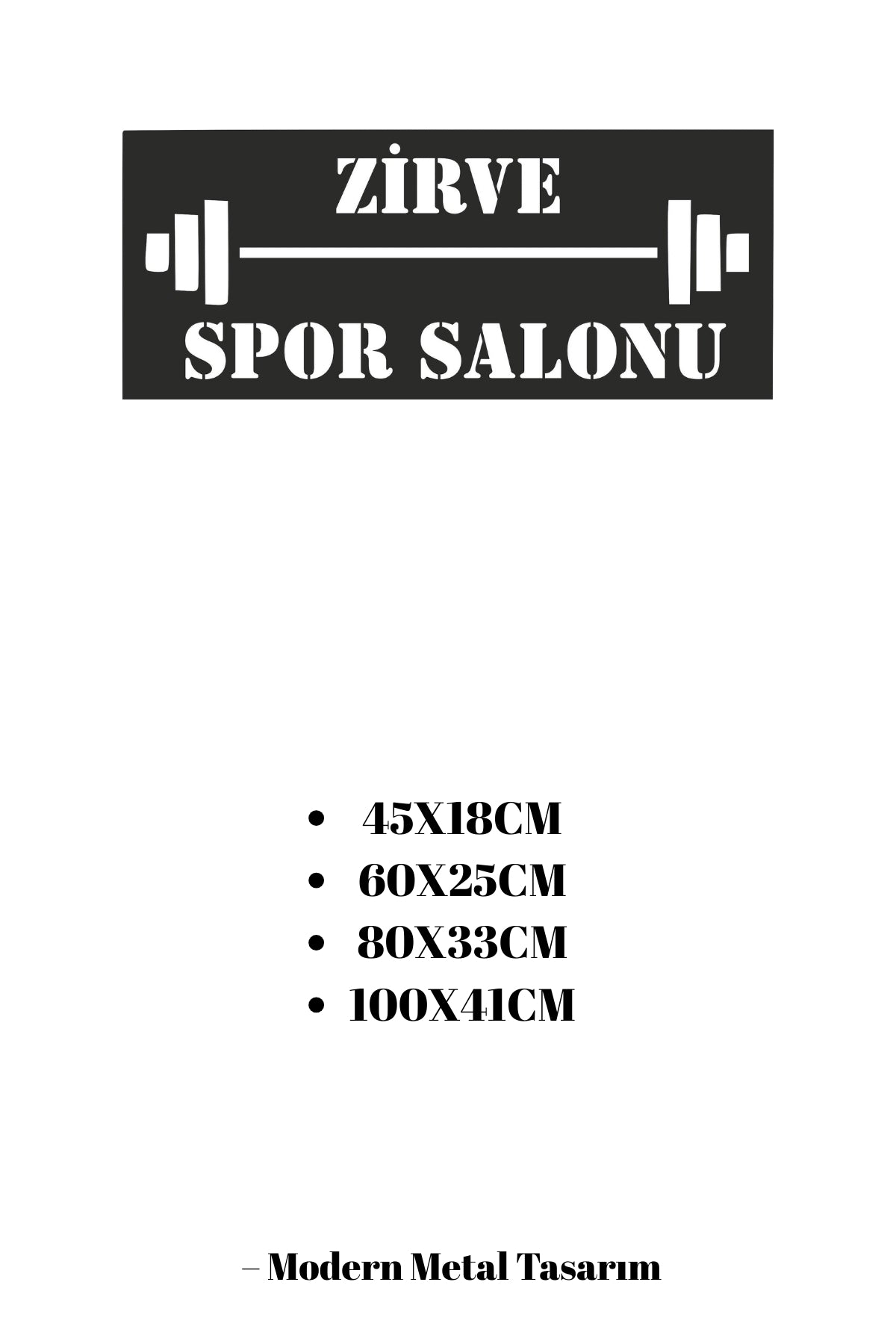 Kişiye Özel Lazer Kesim Metal Spor Salonu Tabelası – Gym Duvar Dekoru