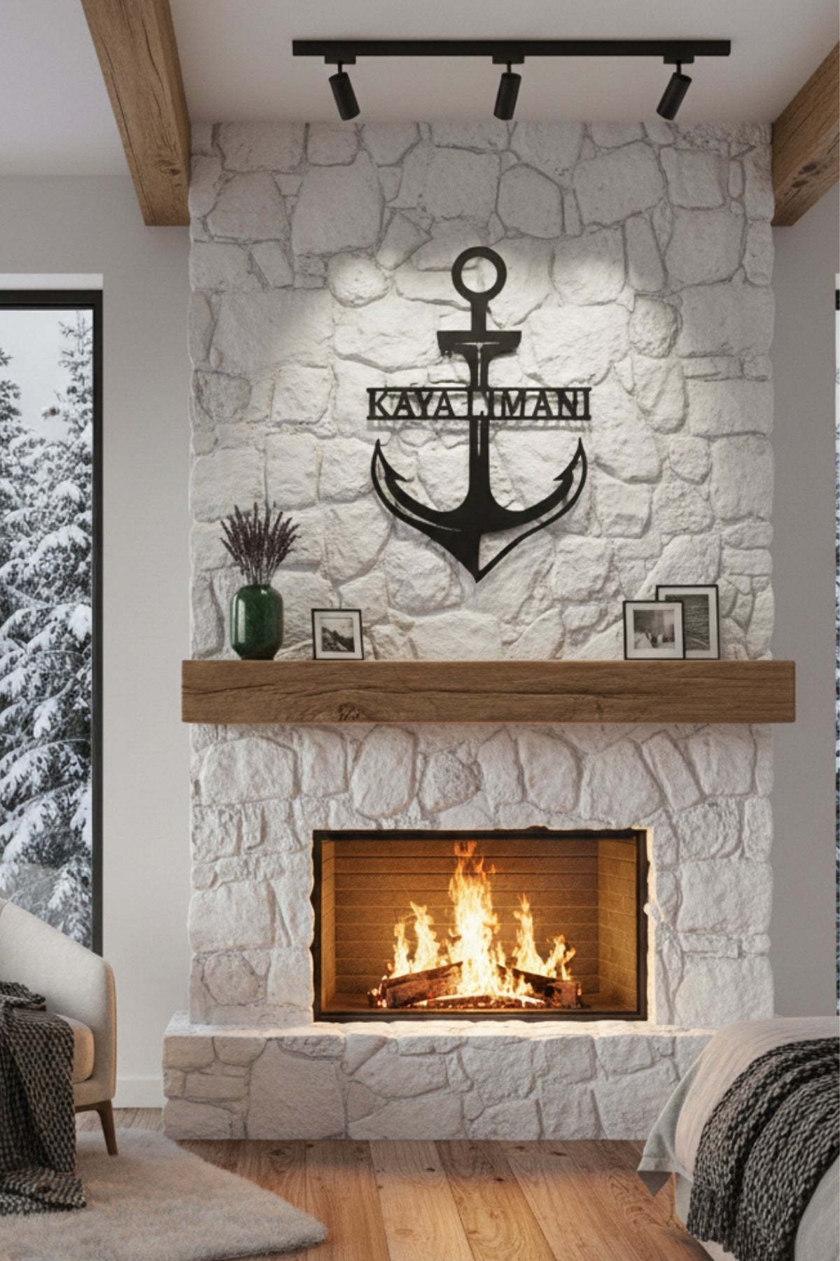 Kişiye Özel Çapa Tasarım Metal Duvar Dekoru