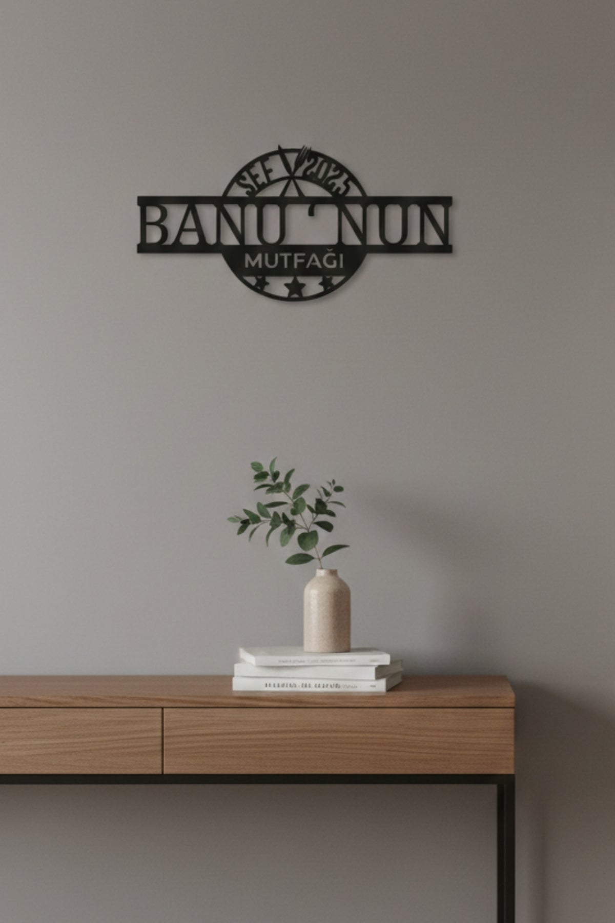 Kişiye Özel Mutfak Şefi Metal Adres Tabelası ve Duvar Dekoru