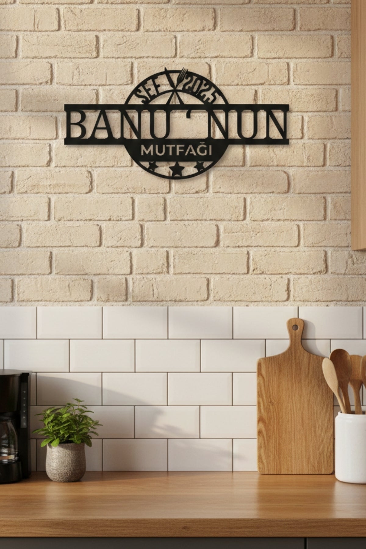 Kişiye Özel Mutfak Şefi Metal Adres Tabelası ve Duvar Dekoru