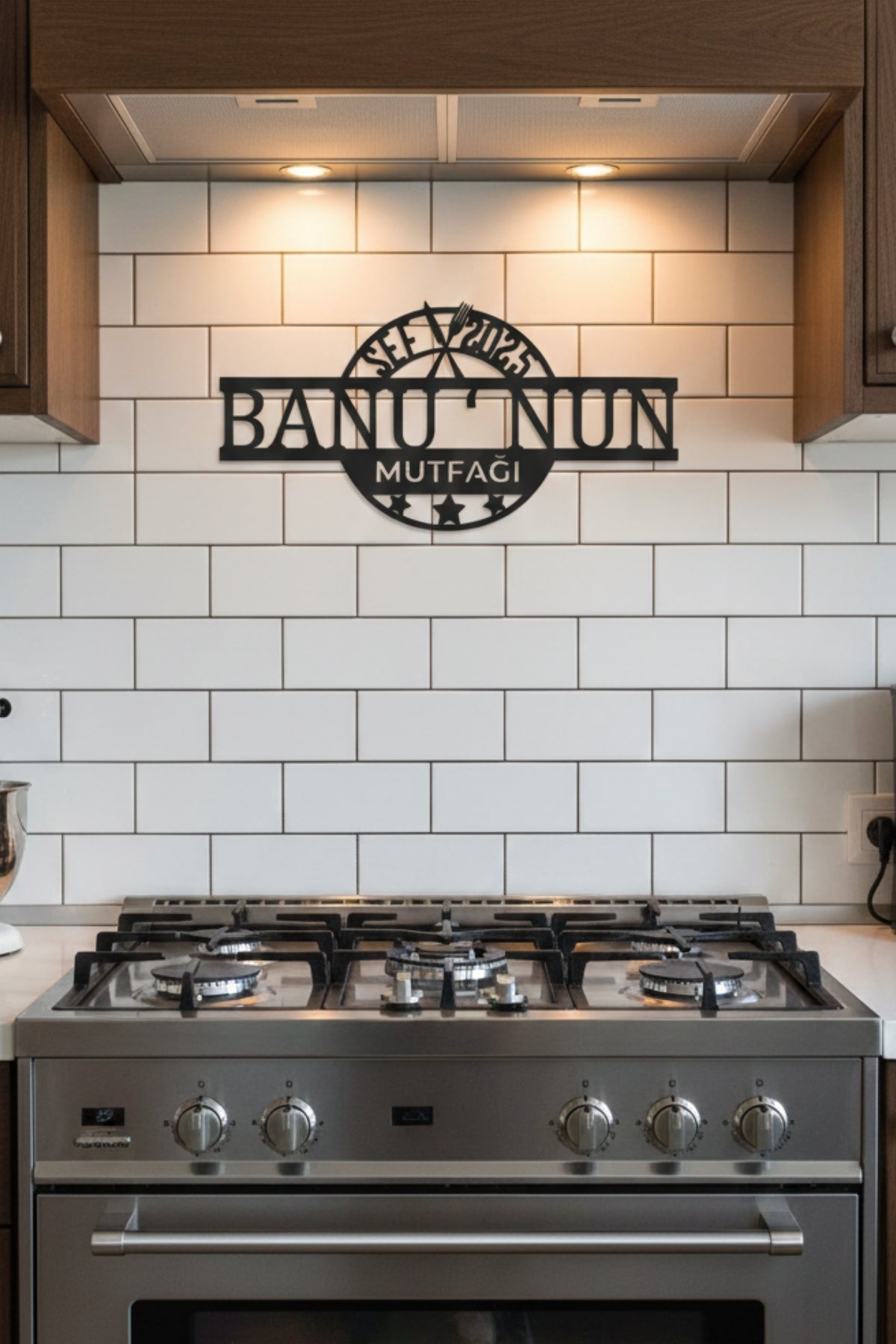 Kişiye Özel Mutfak Şefi Metal Adres Tabelası ve Duvar Dekoru