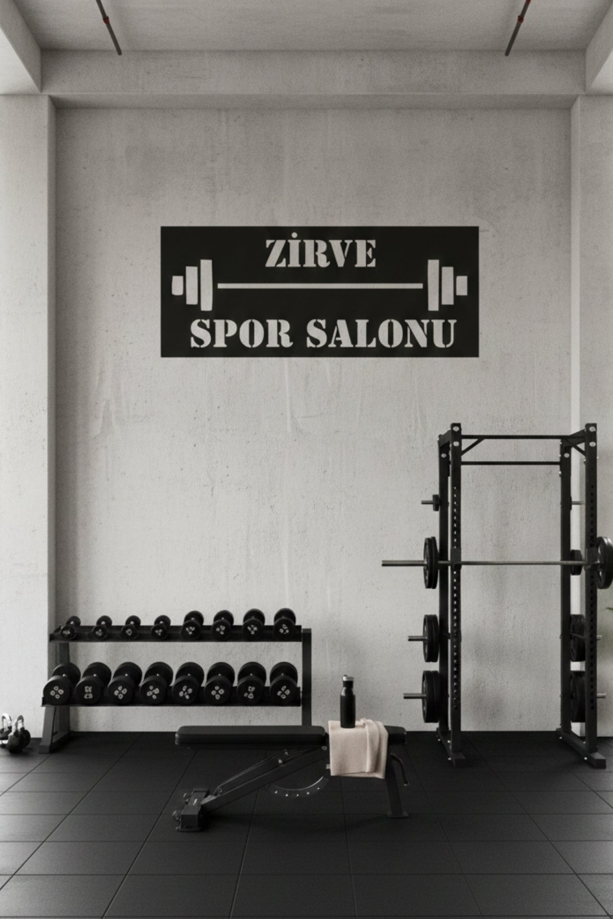 Kişiye Özel Lazer Kesim Metal Spor Salonu Tabelası – Gym Duvar Dekoru