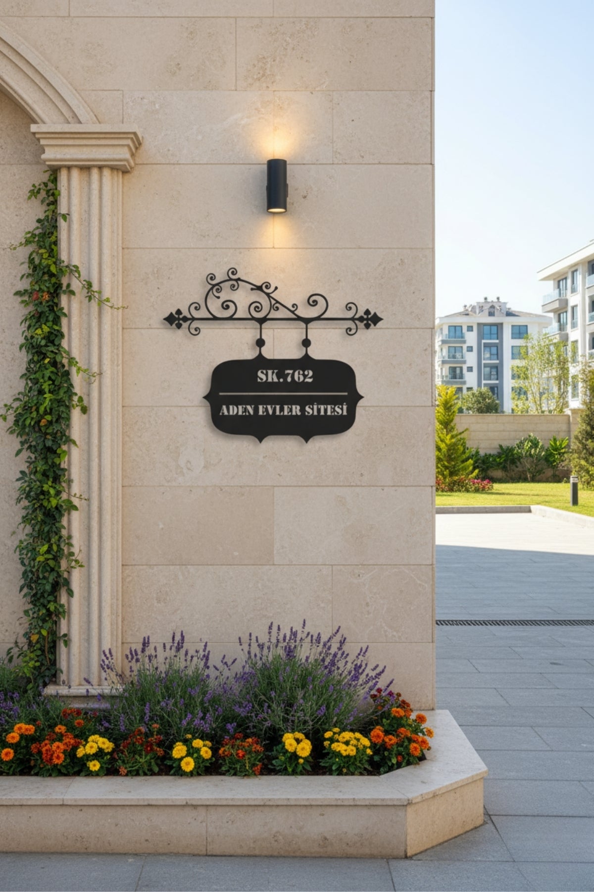 Villa ve Site Girişleri İçin Adres Tabelası – Özel Tasarım