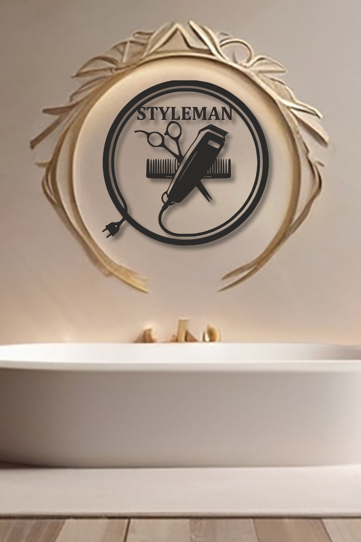 Kişiye Özel Berber & Kuaför Salonu Metal Tabela