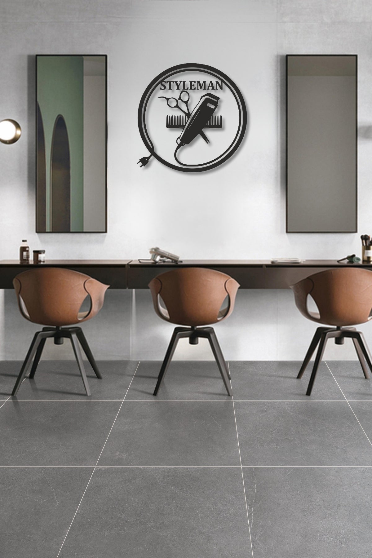 Kişiye Özel Berber & Kuaför Salonu Metal Tabela