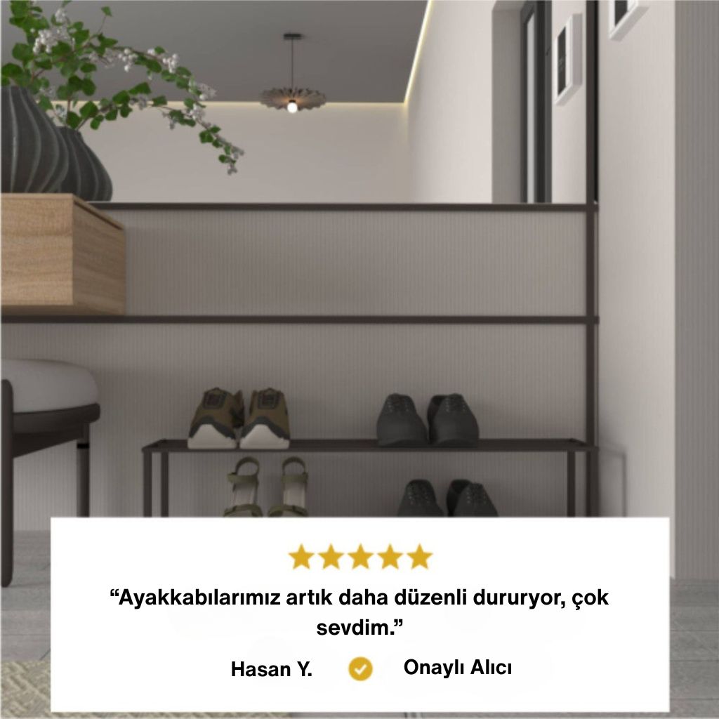 Modern metal ayakkabılık hakkında olumlu kullanıcı yorumu