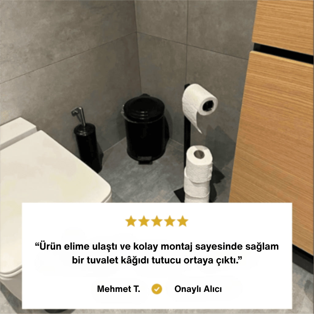 "Ürün elime ulaştı ve kolay montaj sayesinde sağlam bir tuvalet kâğıdı tutucu ortaya çıktı.”
