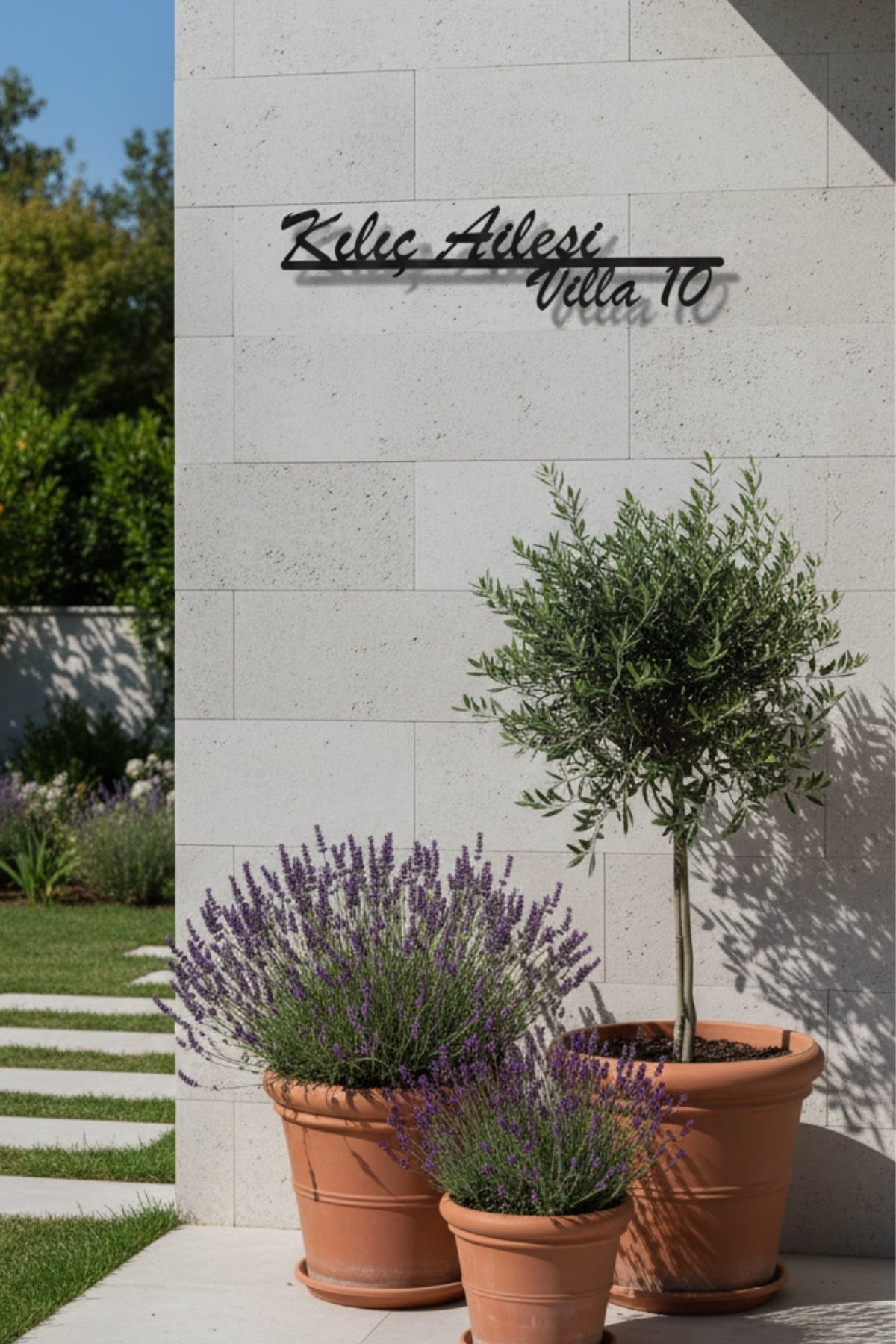 Kişiye Özel Modern Metal Villa İsimliği  Ev ve Kapı Numarası Tabelası