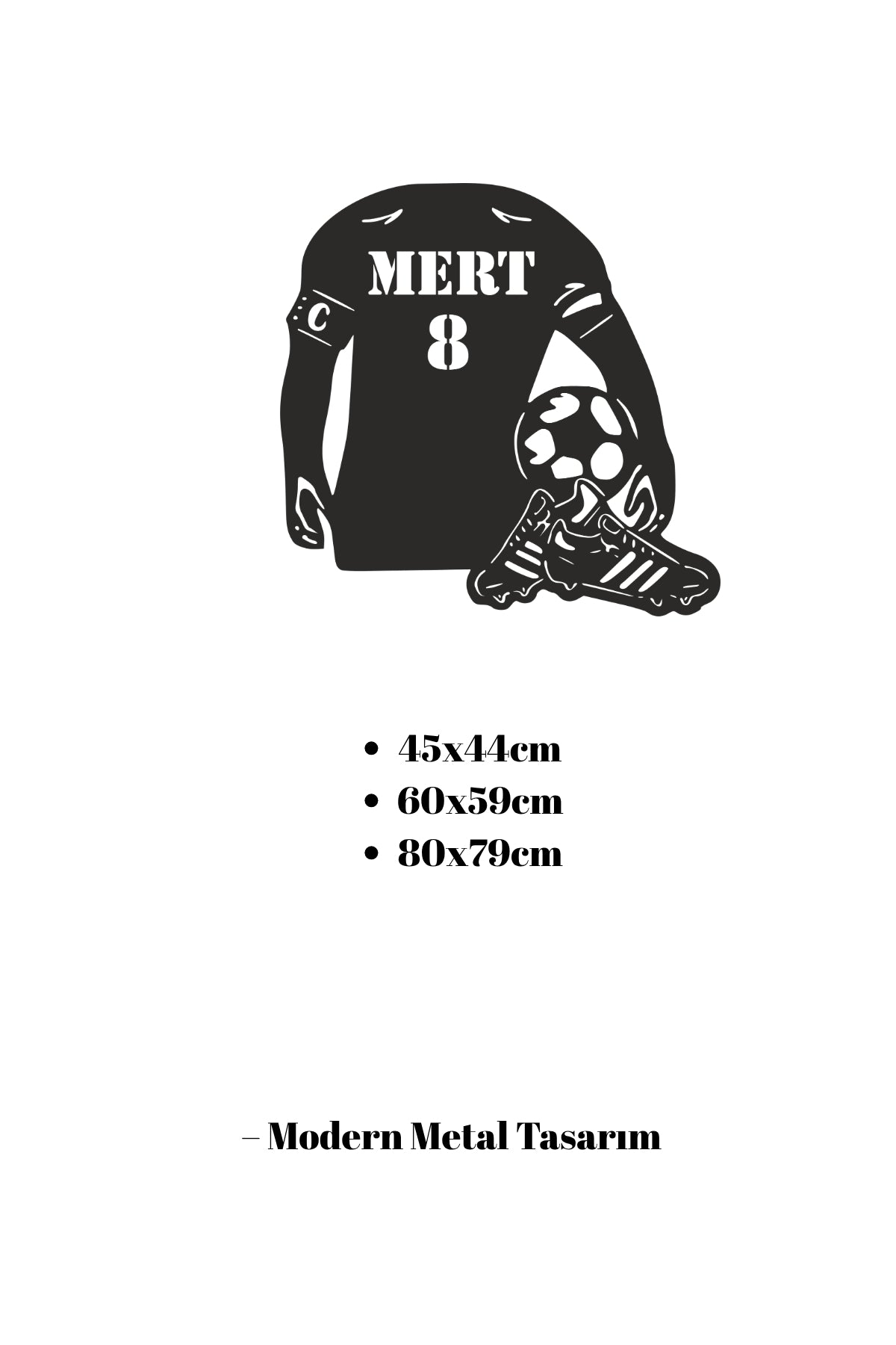 Kişiye Özel İsimli Futbolcu Forması Metal Duvar Tablosu