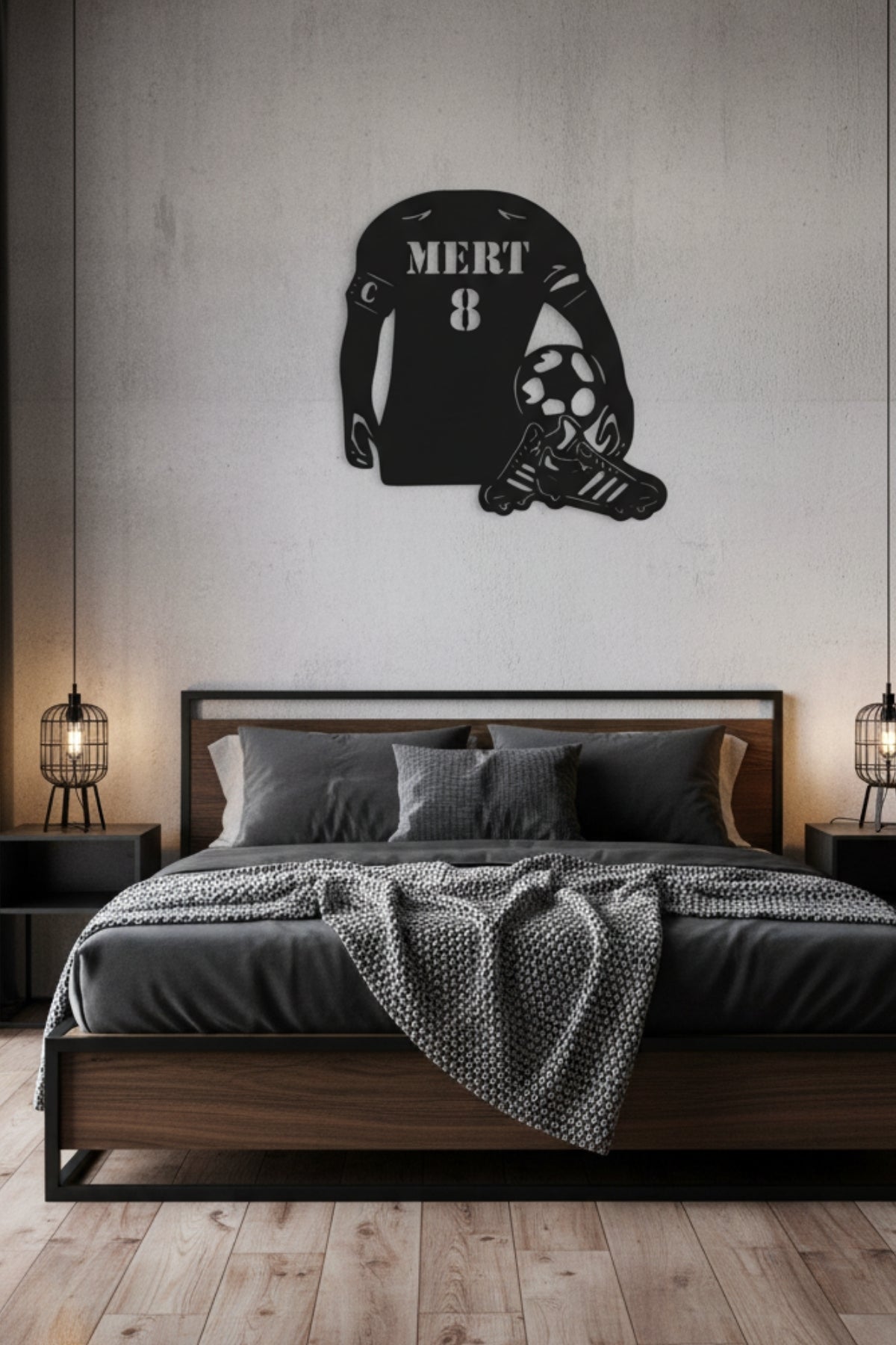 Kişiye Özel İsimli Futbolcu Forması Metal Duvar Tablosu