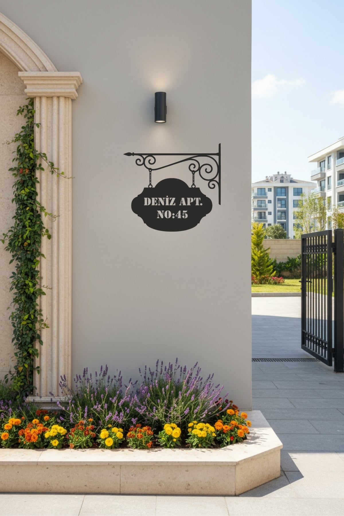 Özel Tasarım Metal Dış Cephe İsimlik – Kişiye Özel Bina Numarası Tabelası