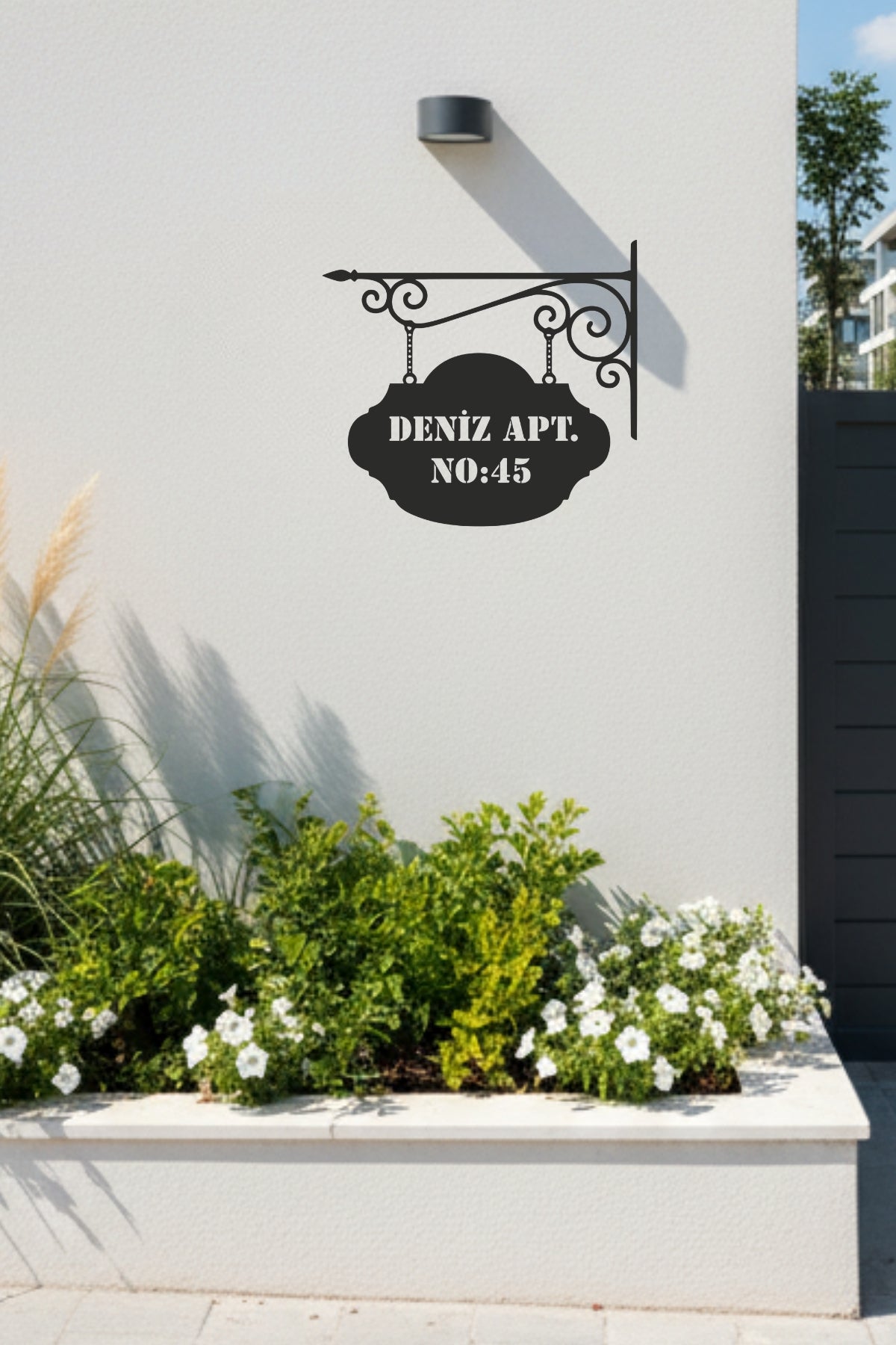 Özel Tasarım Metal Dış Cephe İsimlik – Kişiye Özel Bina Numarası Tabelası