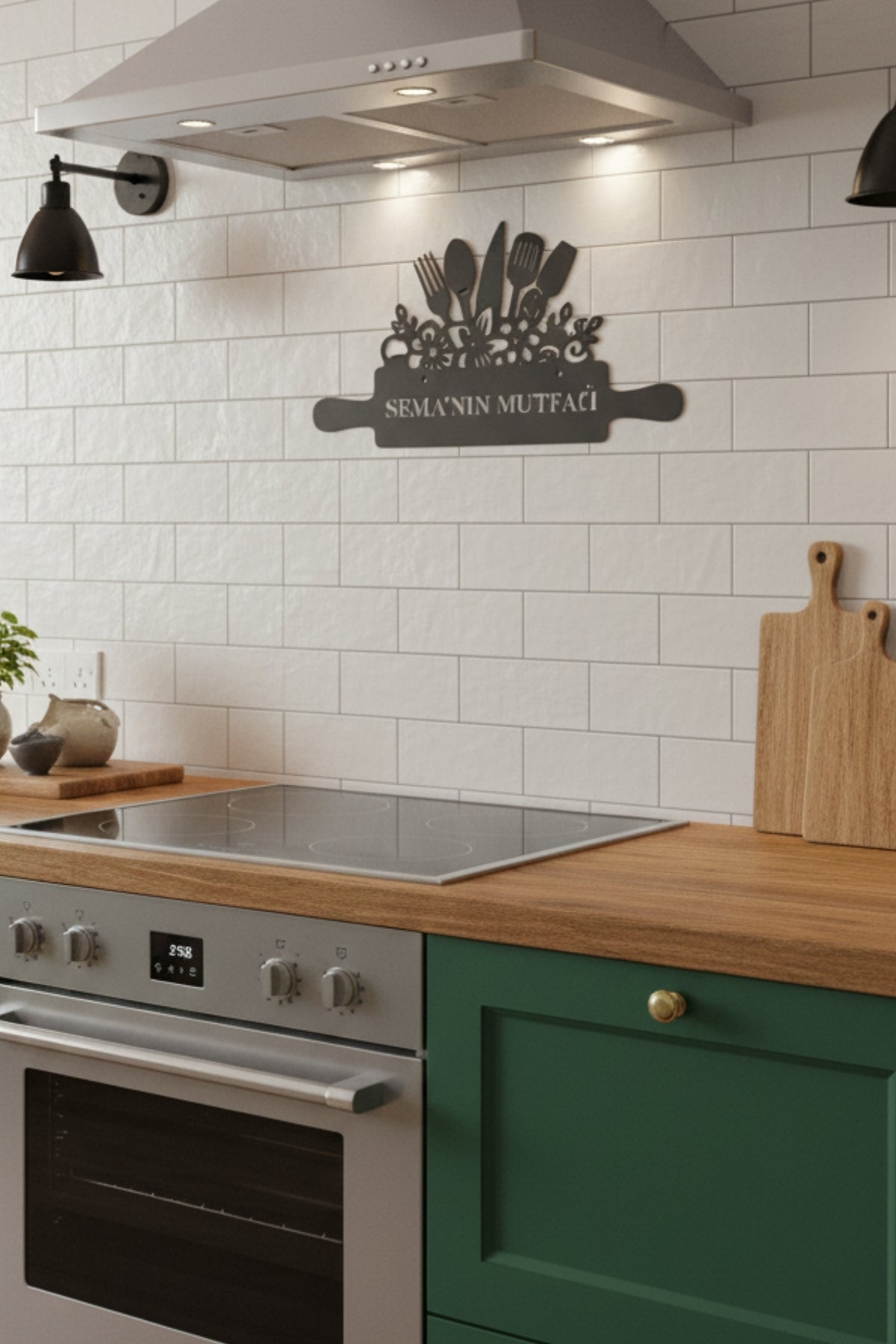 Kişiye Özel İsimli Mutfak Metal Duvar Tablosu