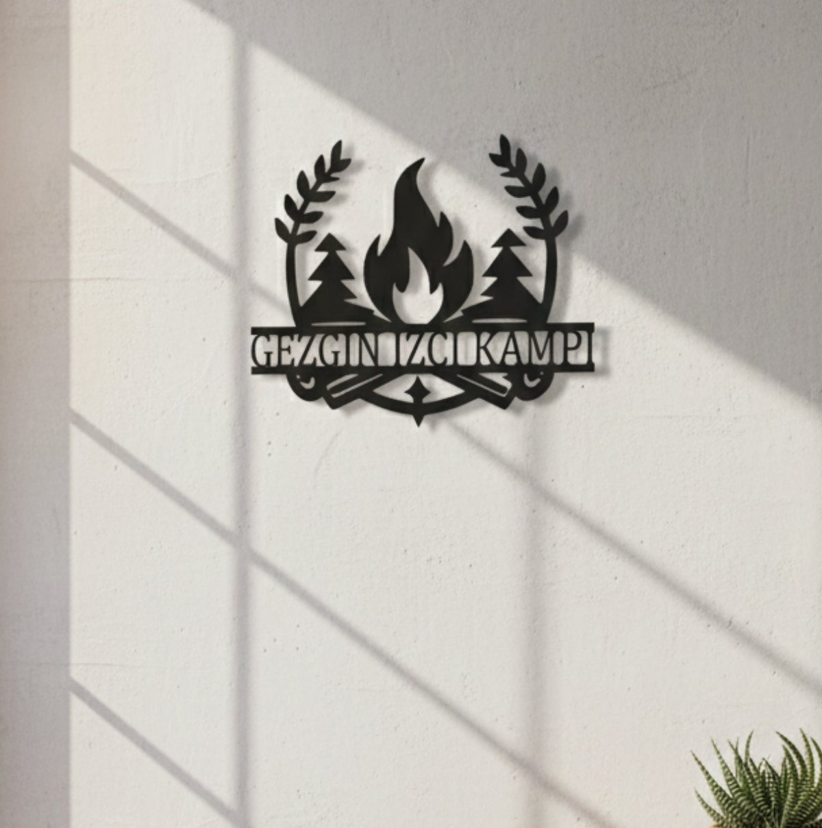 Kamp ve Doğa Temalı Kişiye Özel Metal Tabela