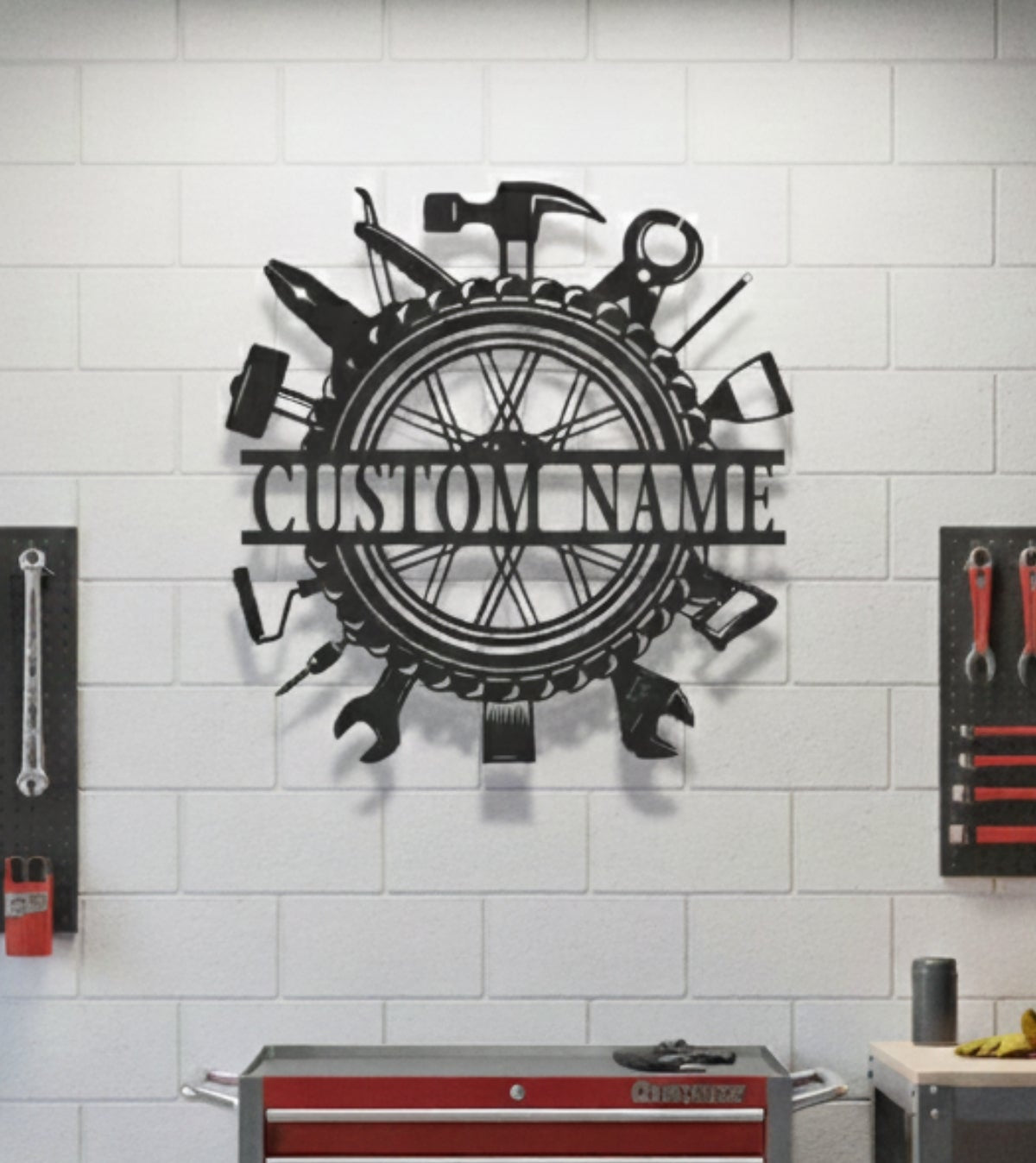 Kişiye Özel Metal Tamirhane Tabelası – Atölye ve Garaj Duvar Dekoru