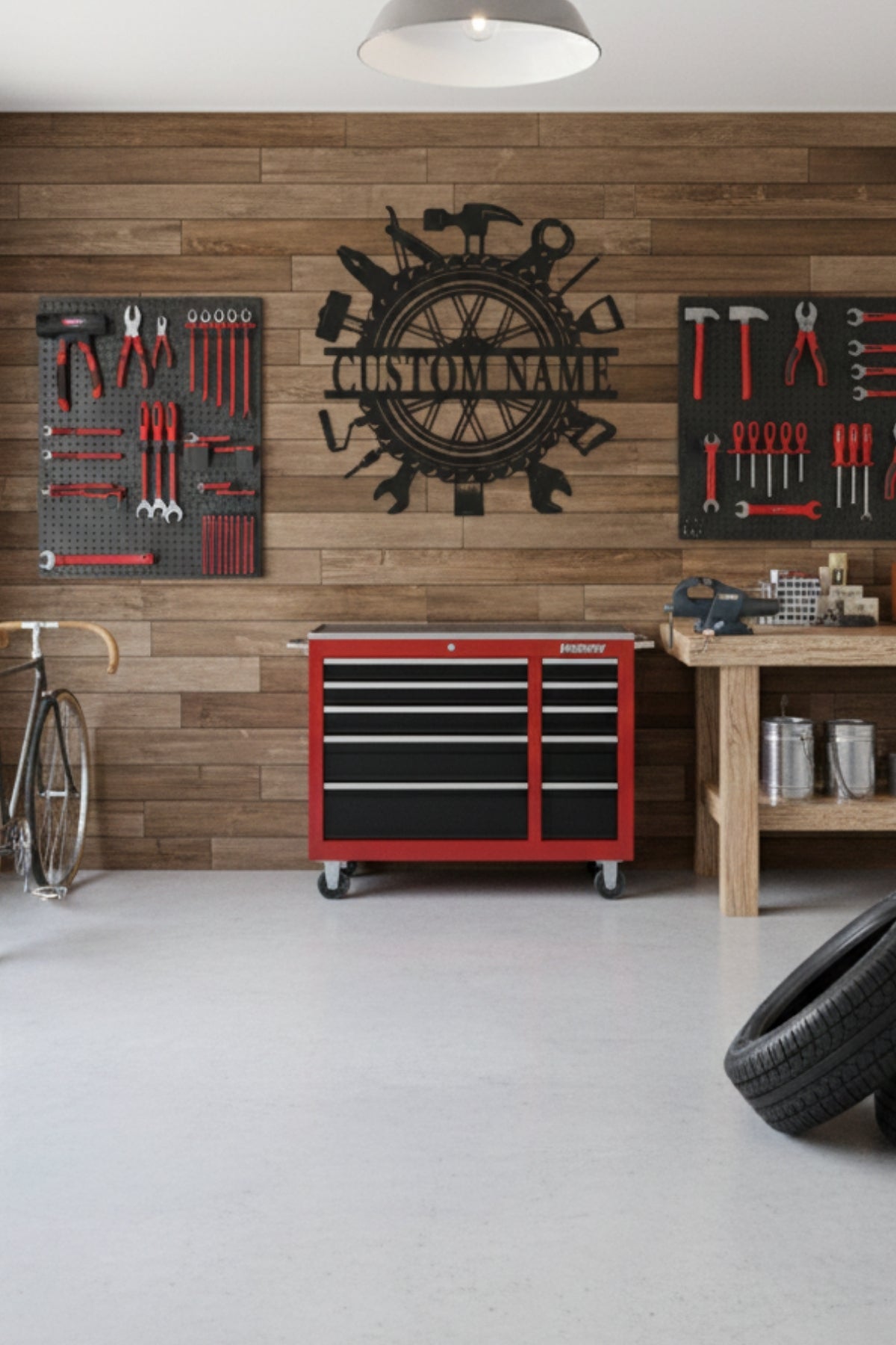 Kişiye Özel Metal Tamirhane Tabelası – Atölye ve Garaj Duvar Dekoru