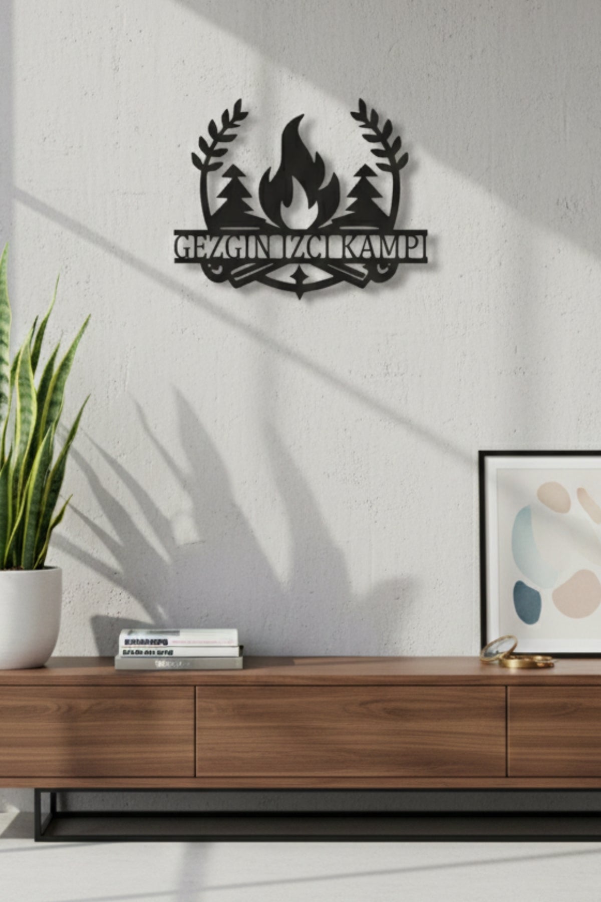 Kamp ve Doğa Temalı Kişiye Özel Metal Tabela