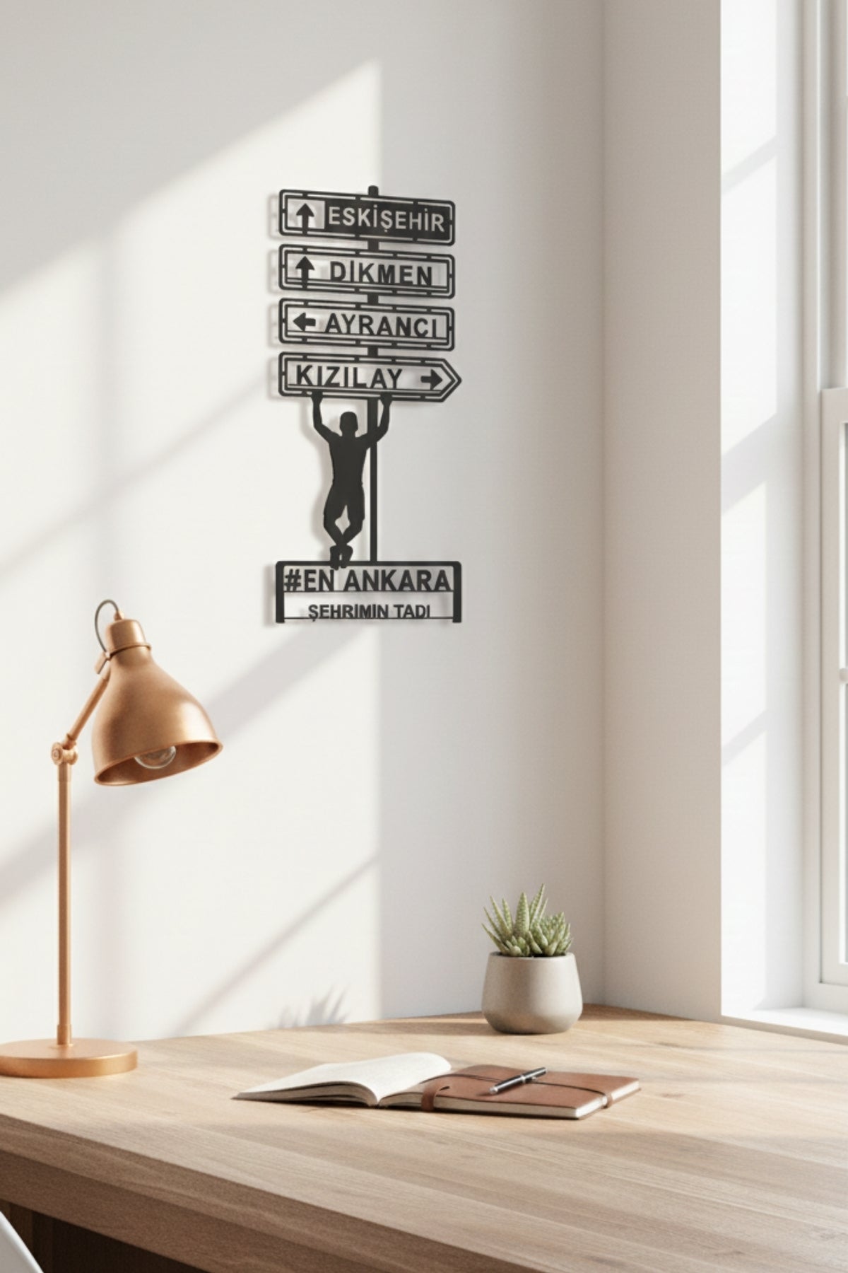 Dekoratif Ankara Sokak ve Semt Tabelası Kişiselleştirilebilir Yön Tabelası