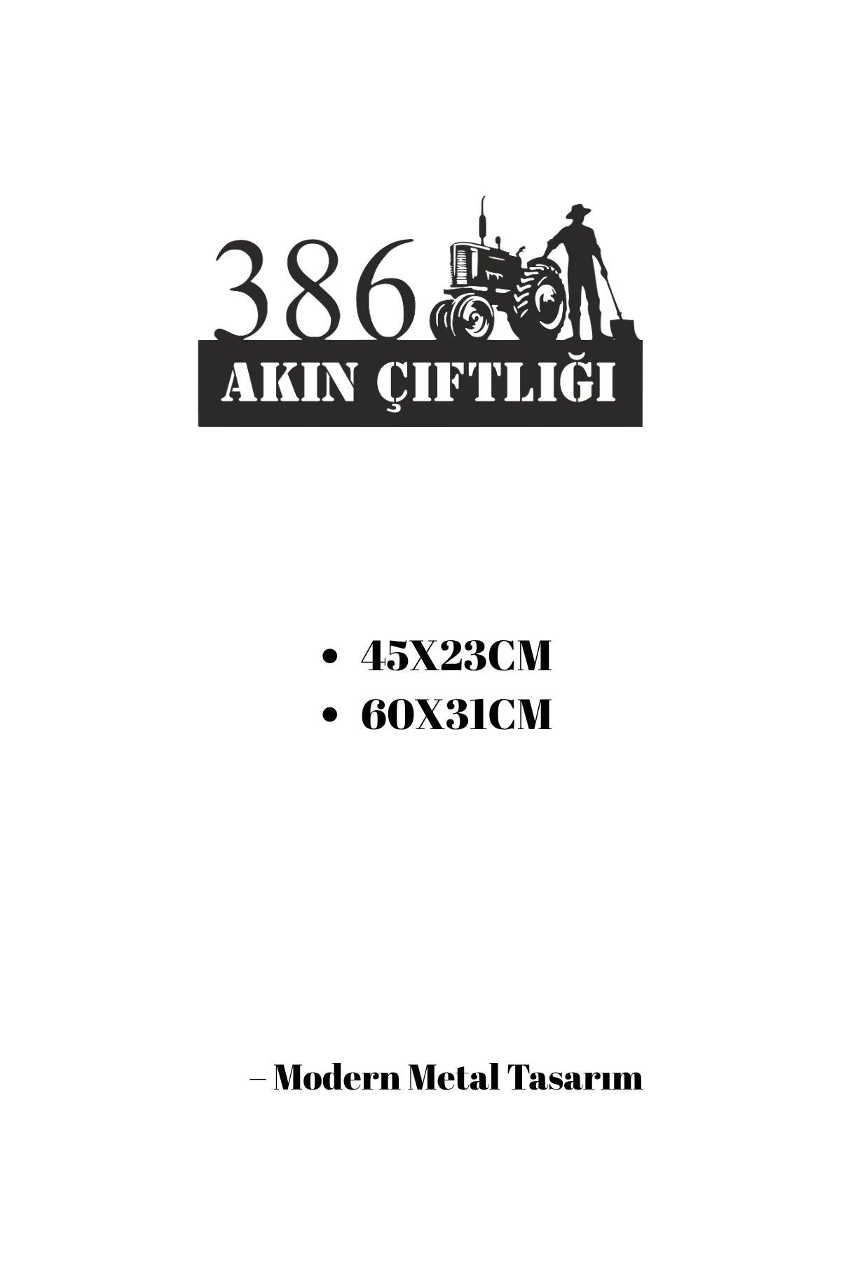 Kişiye Özel İsimli ve Çiftlik Tabelası Bağ Evi İsimliği