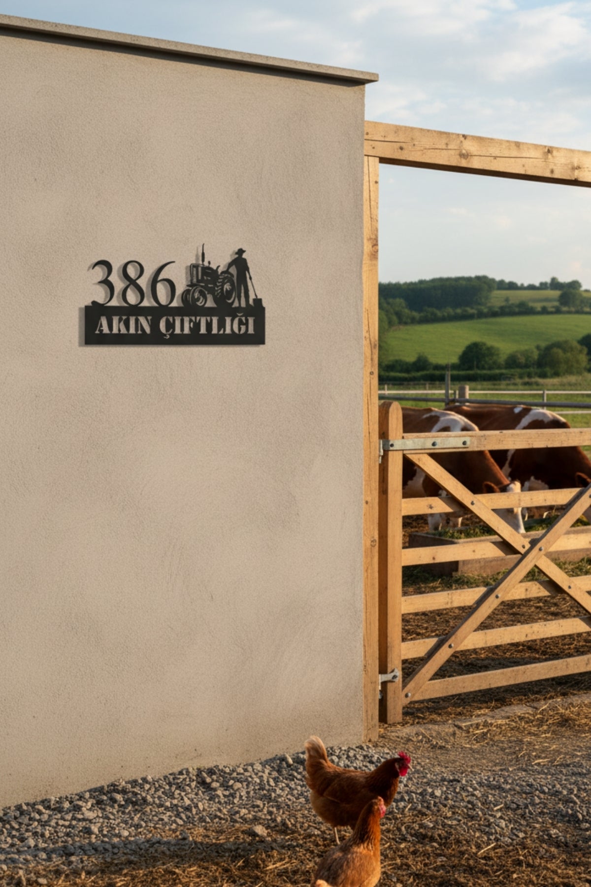 Kişiye Özel İsimli ve Çiftlik Tabelası Bağ Evi İsimliği