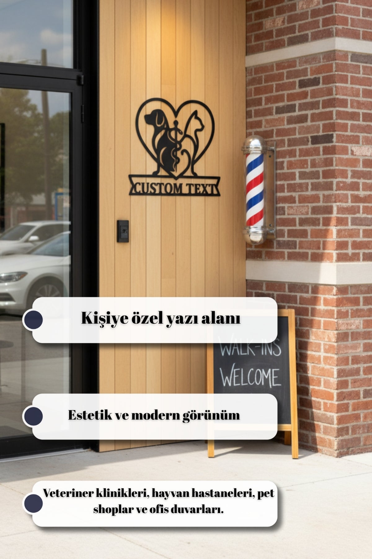 Kişiye Özel İsimli Veteriner Hekim Metal Duvar Tablosu