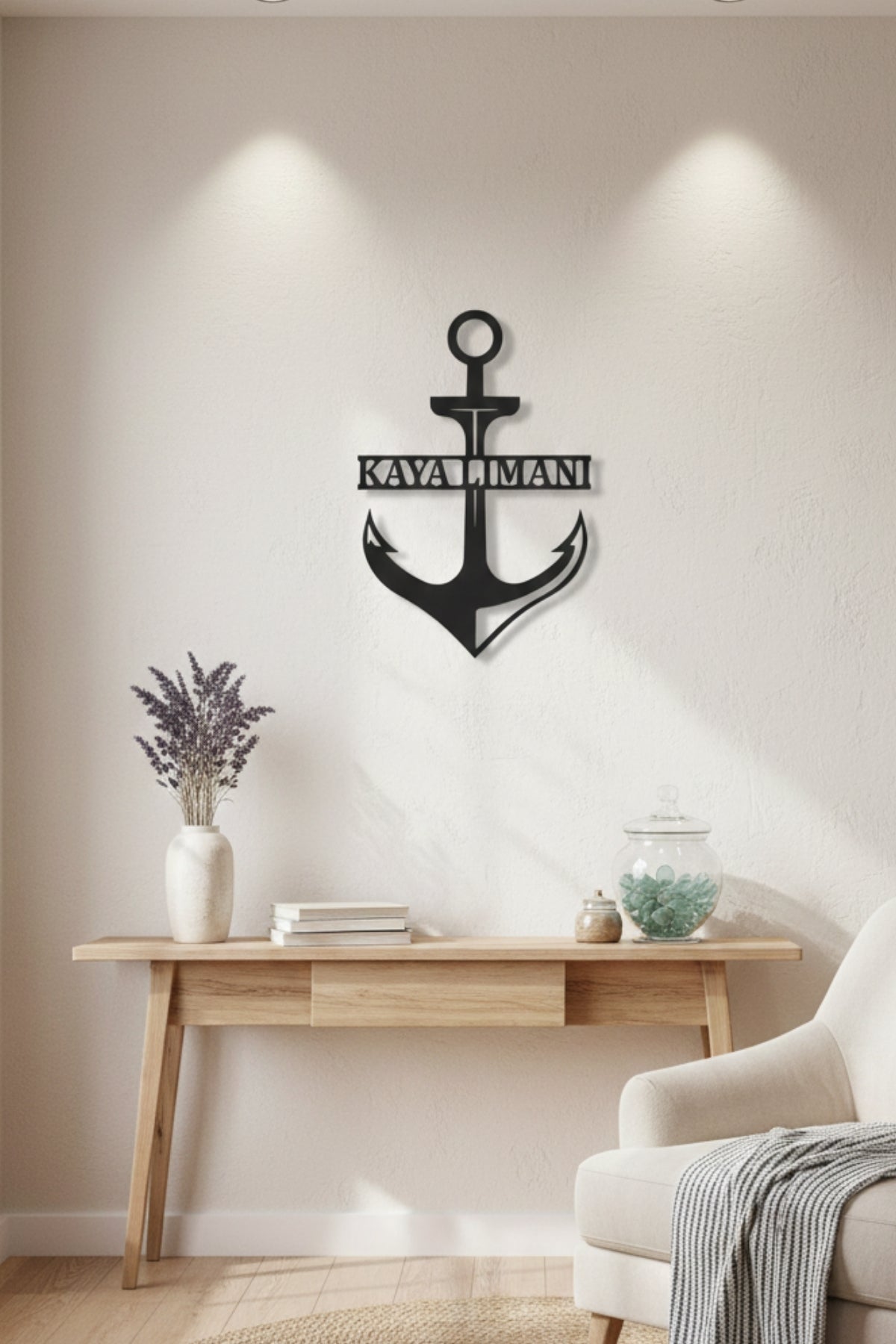 Kişiye Özel Çapa Tasarım Metal Duvar Dekoru