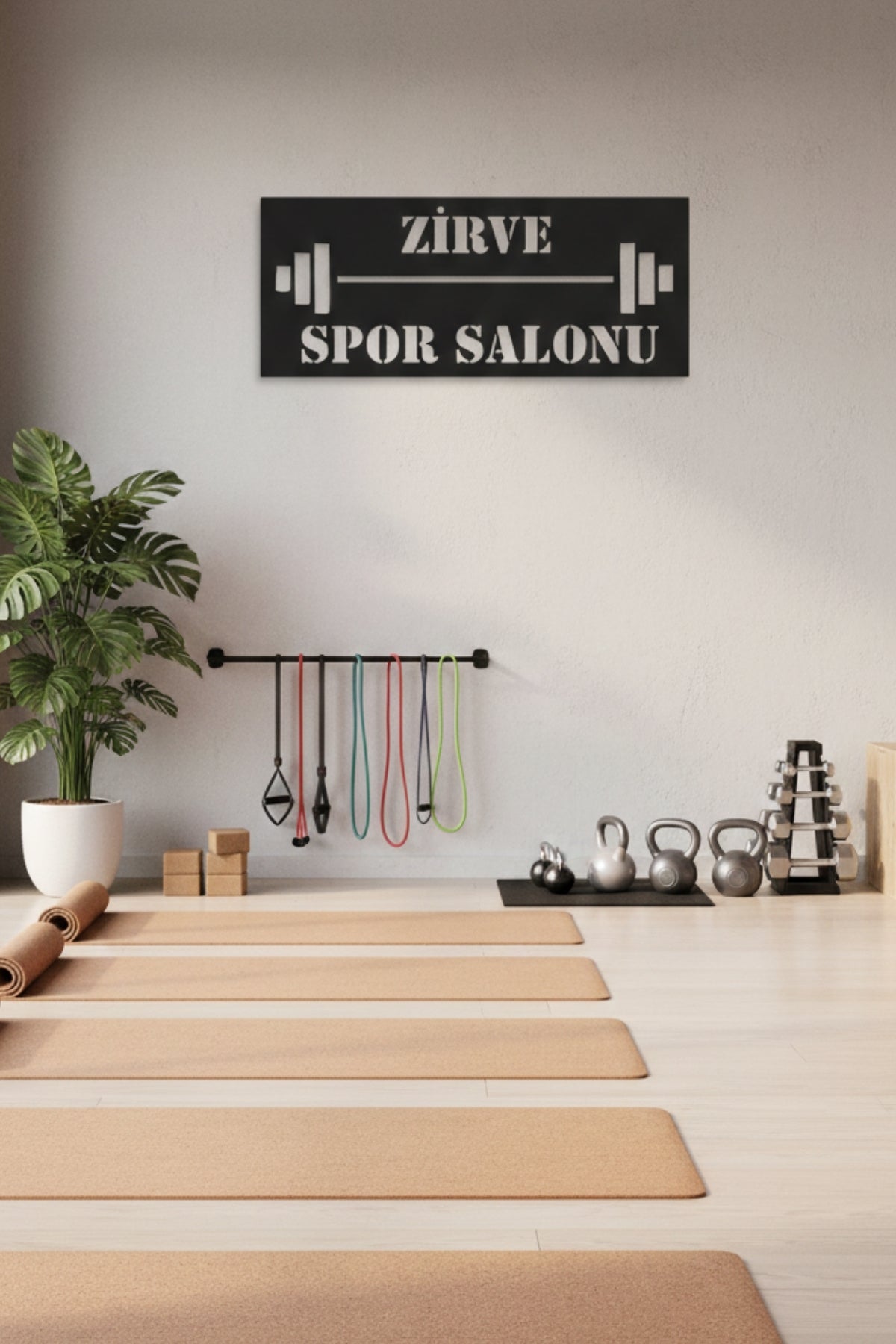 Kişiye Özel Lazer Kesim Metal Spor Salonu Tabelası – Gym Duvar Dekoru