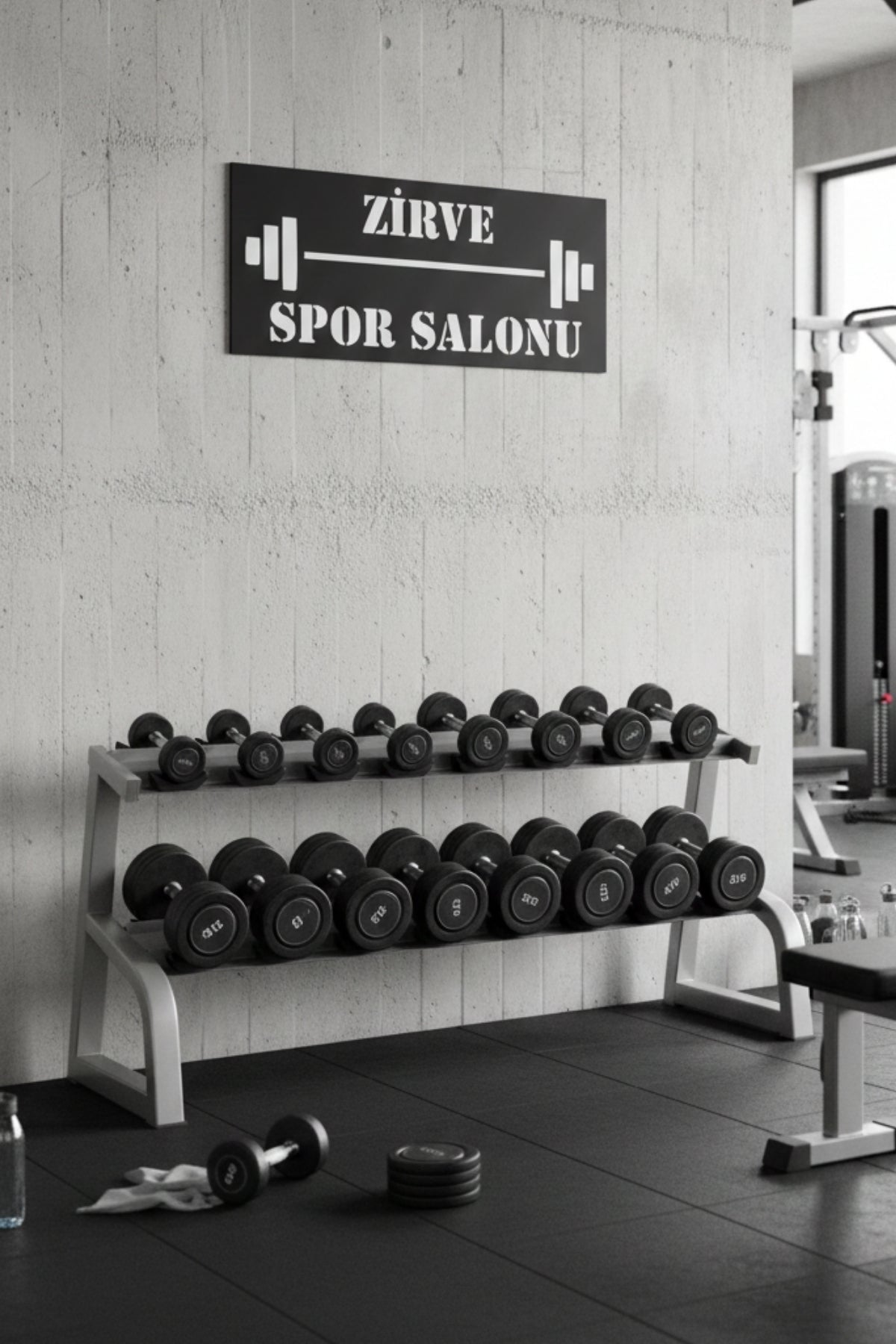 Kişiye Özel Lazer Kesim Metal Spor Salonu Tabelası – Gym Duvar Dekoru