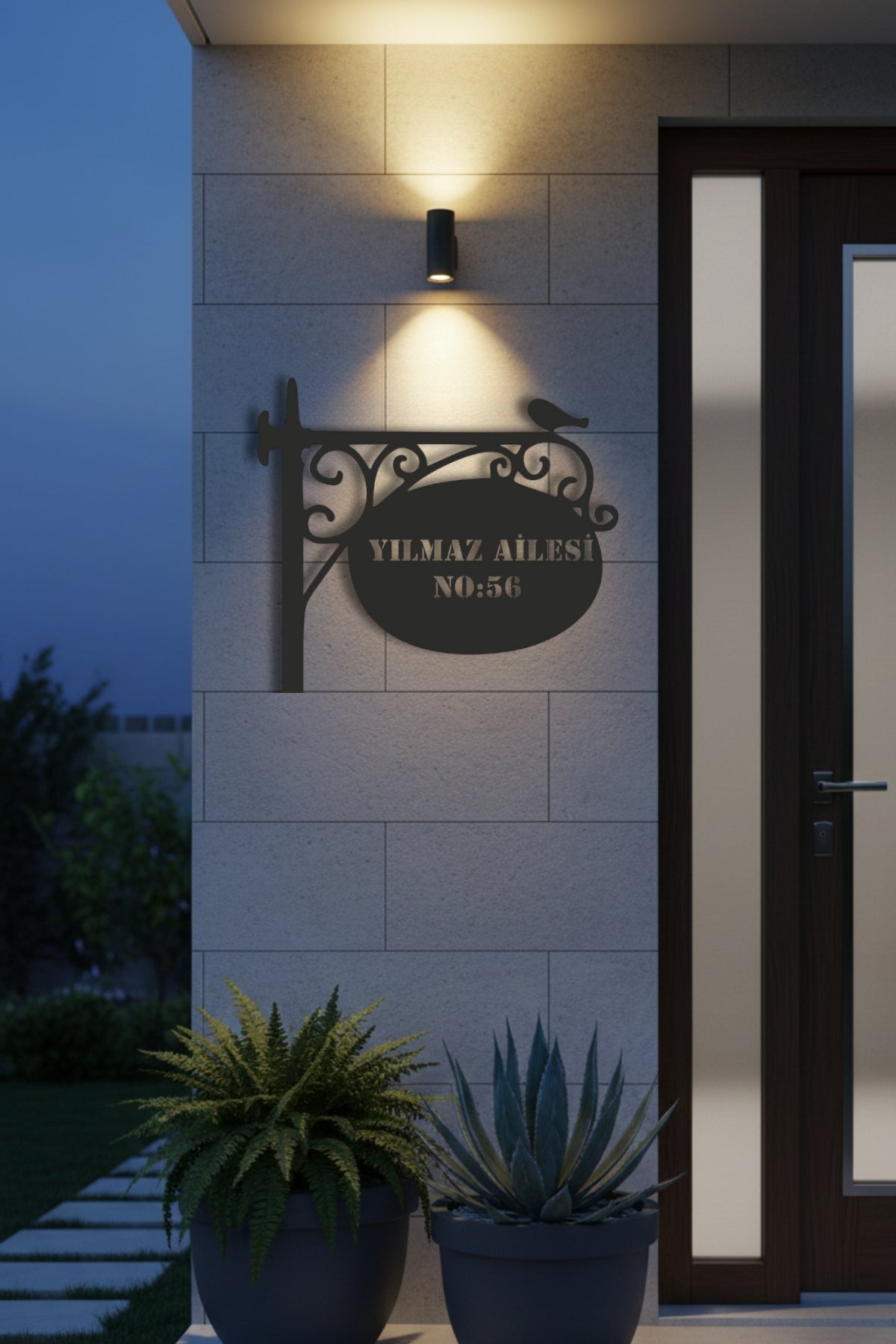 Ferforje Tasarım Kişiye Özel Adres Tabelası