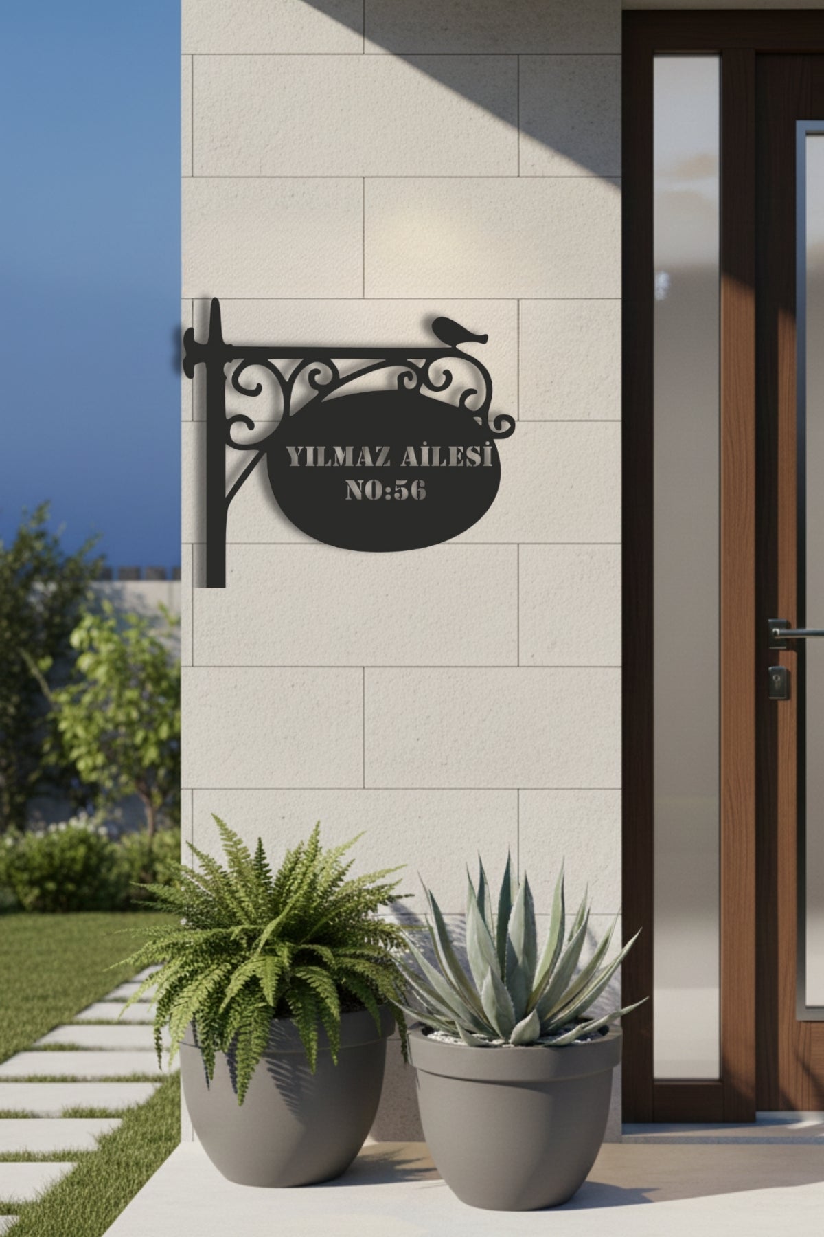 Ferforje Tasarım Kişiye Özel Adres Tabelası