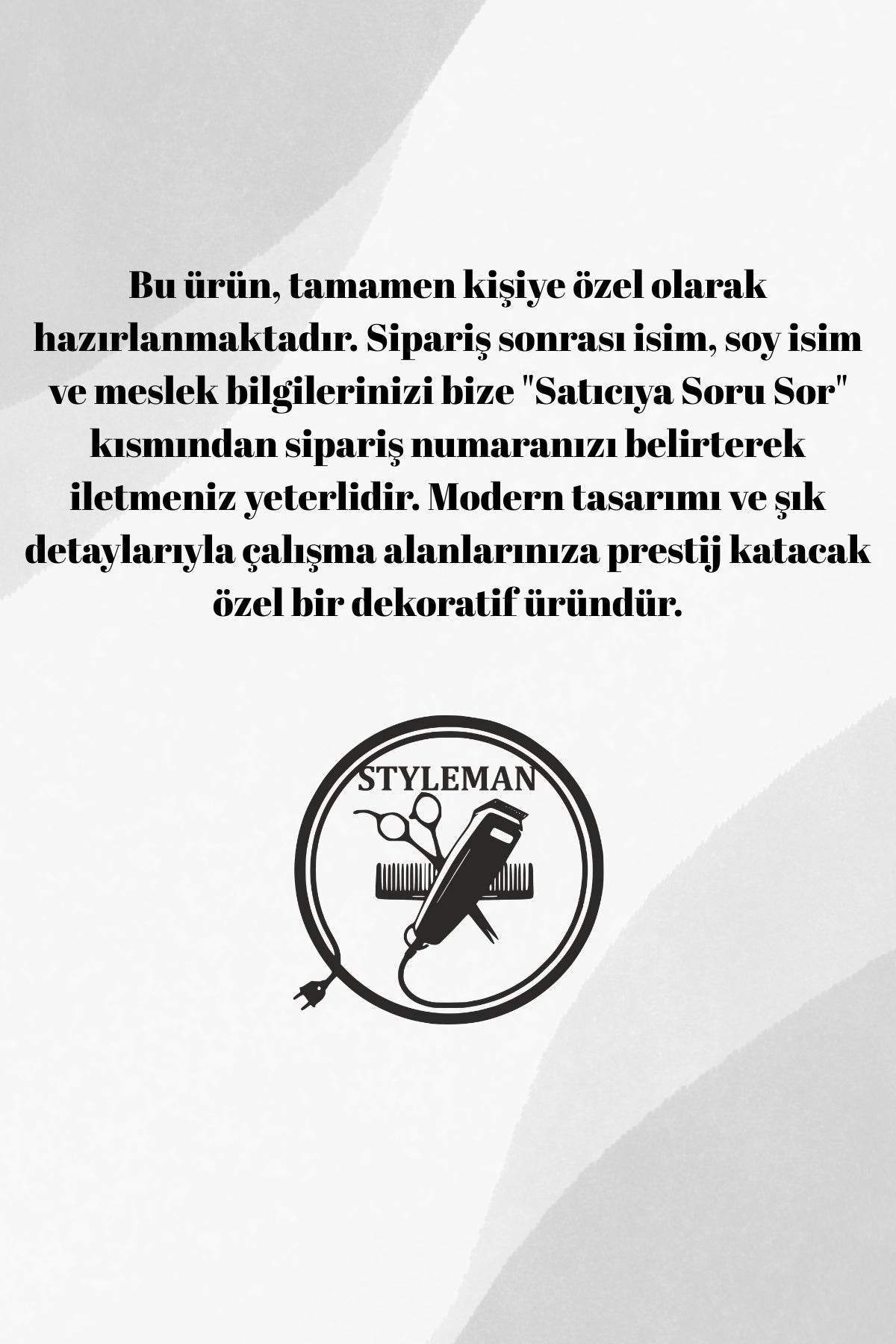 Kişiye Özel Berber & Kuaför Salonu Metal Tabela