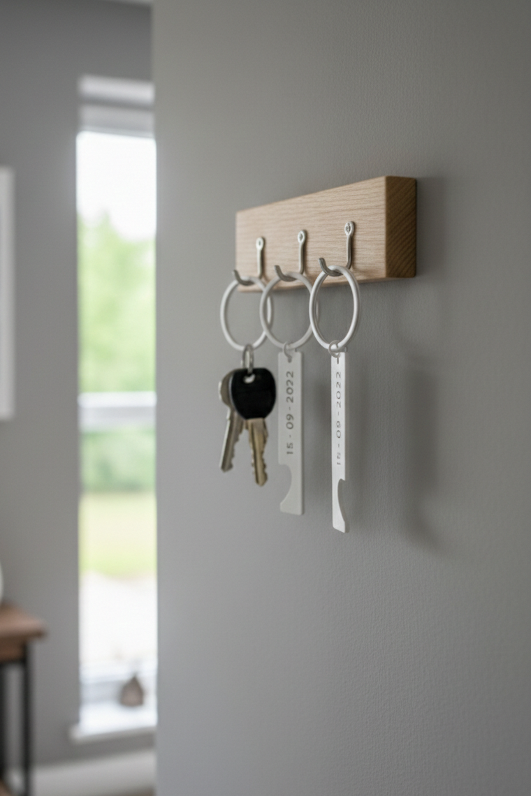 Kişiye Özel İsim ve Tarih Baskılı Puzzle Kalp Metal Anahtarlık Seti