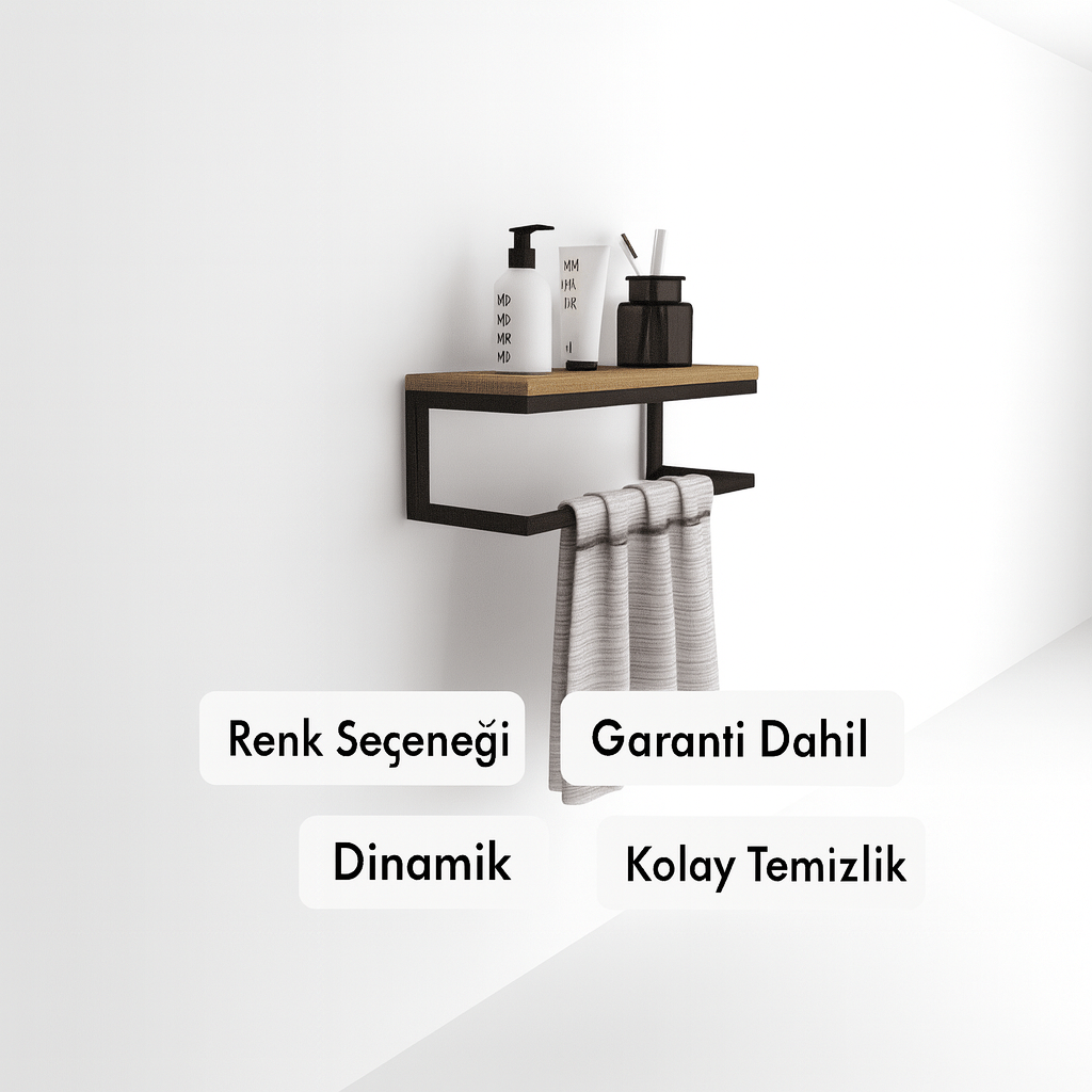 Ayaklı havluluk - dinamik tasarım, kolay temizlik, garanti kapsamında, farklı renk seçenekleriyle şık ve kullanışlı banyo aksesuarı