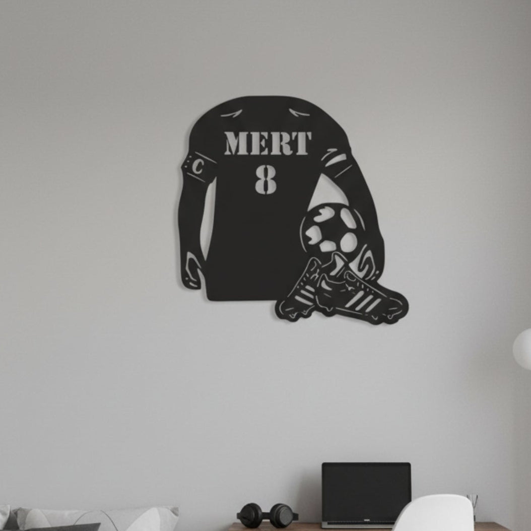 1.5 mm kalınlığında dayanıklı çelikten üretilen, uzun ömürlü ve şık görünümlü mat siyah elektrostatik boyalı metal spor dekorasyonu.